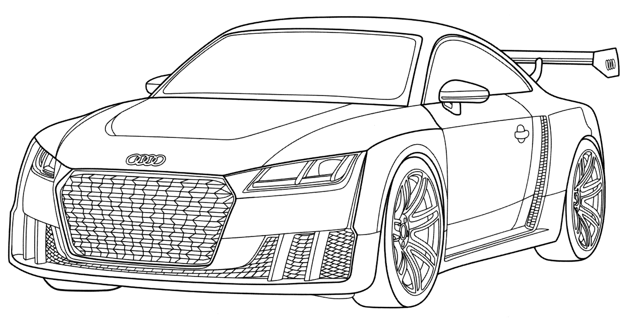 Раскраска Audi TT clubsport turbo
