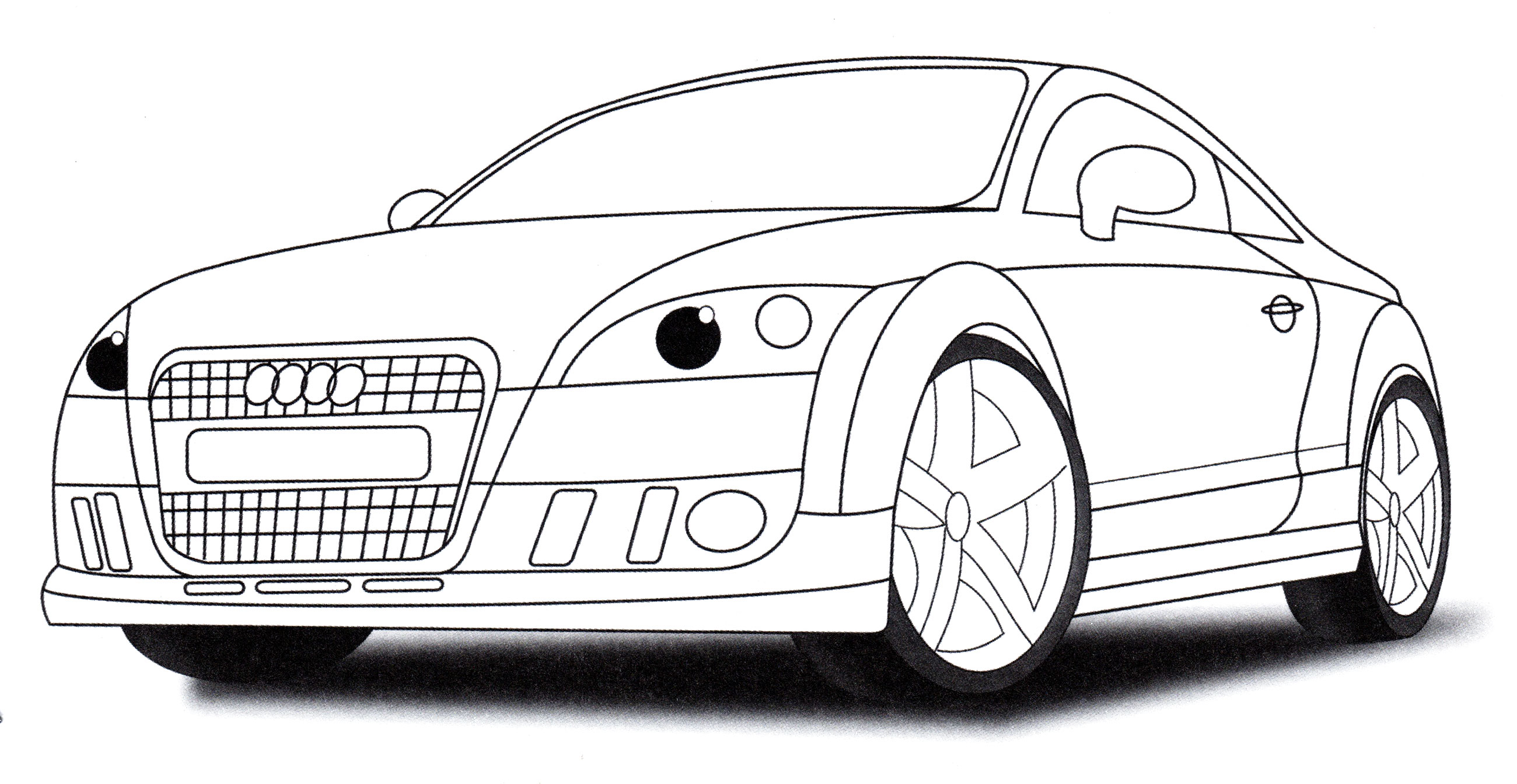 Раскраска Audi TT Coupe