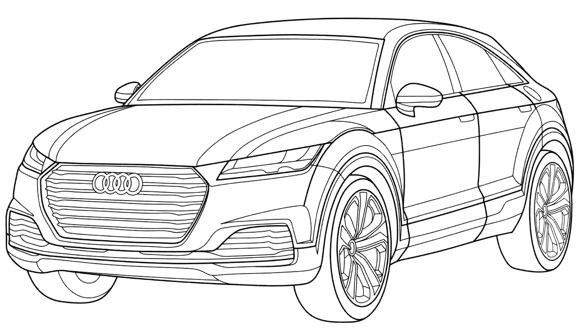 Раскраска Audi TT Offroad