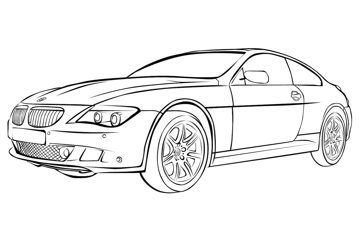 Раскраска Автомобиль BMW