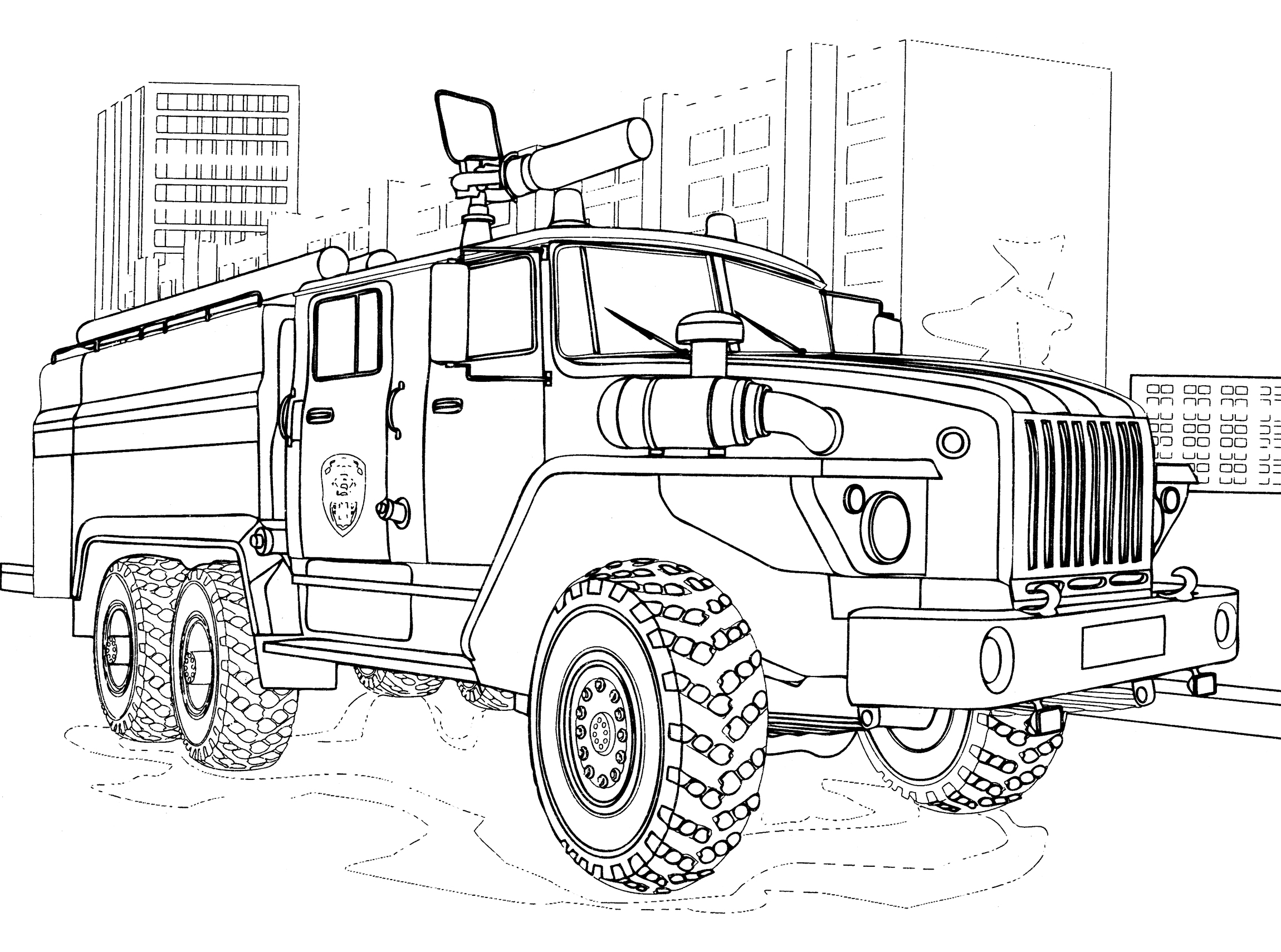 Раскраска Автоцистерна АЦ-5,8-40