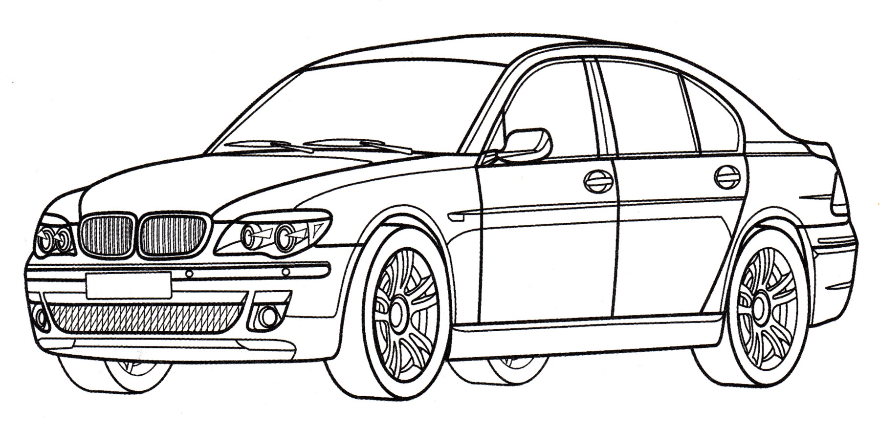 Раскраска BMW 760Li