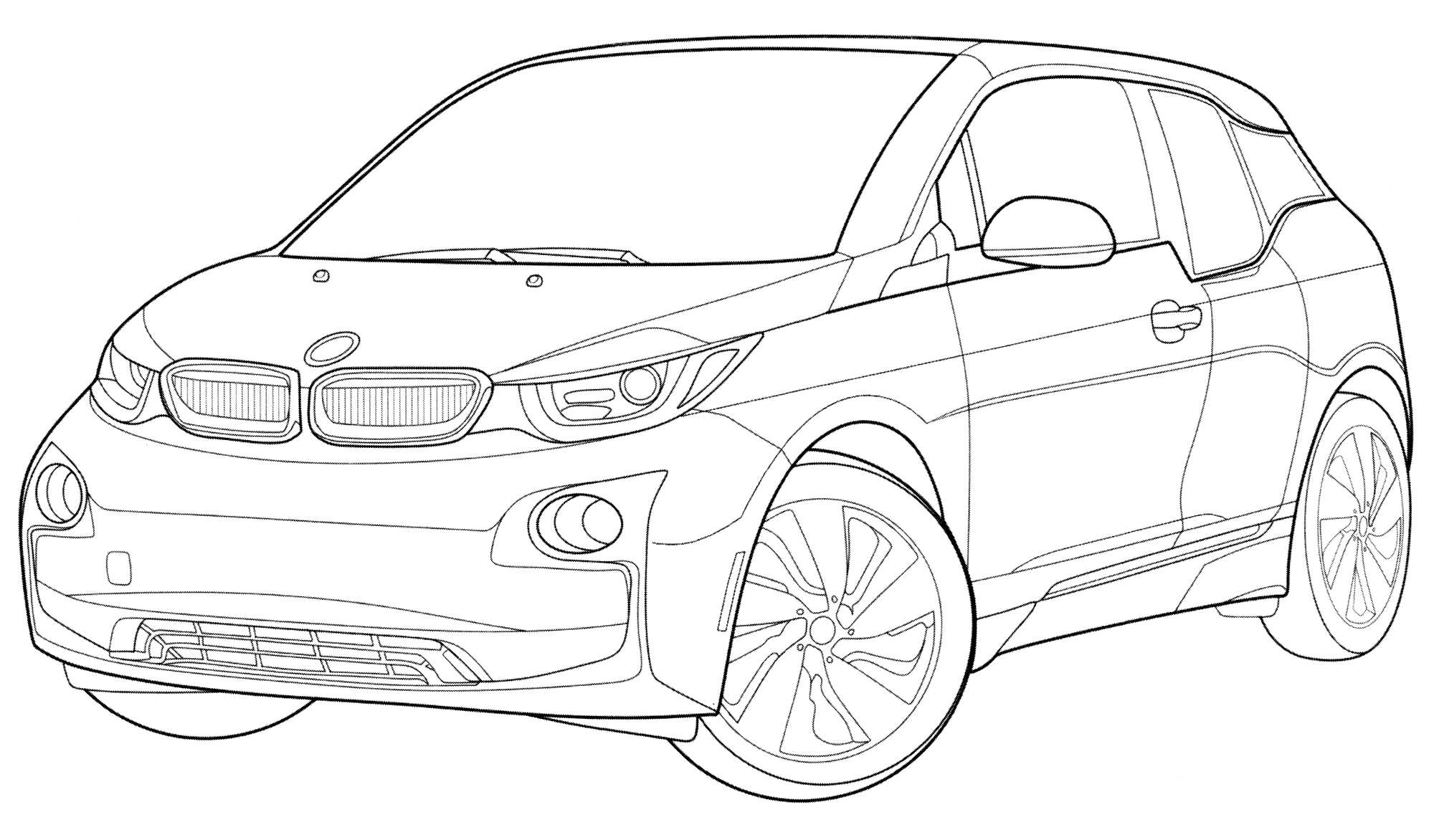 Раскраска BMW i3