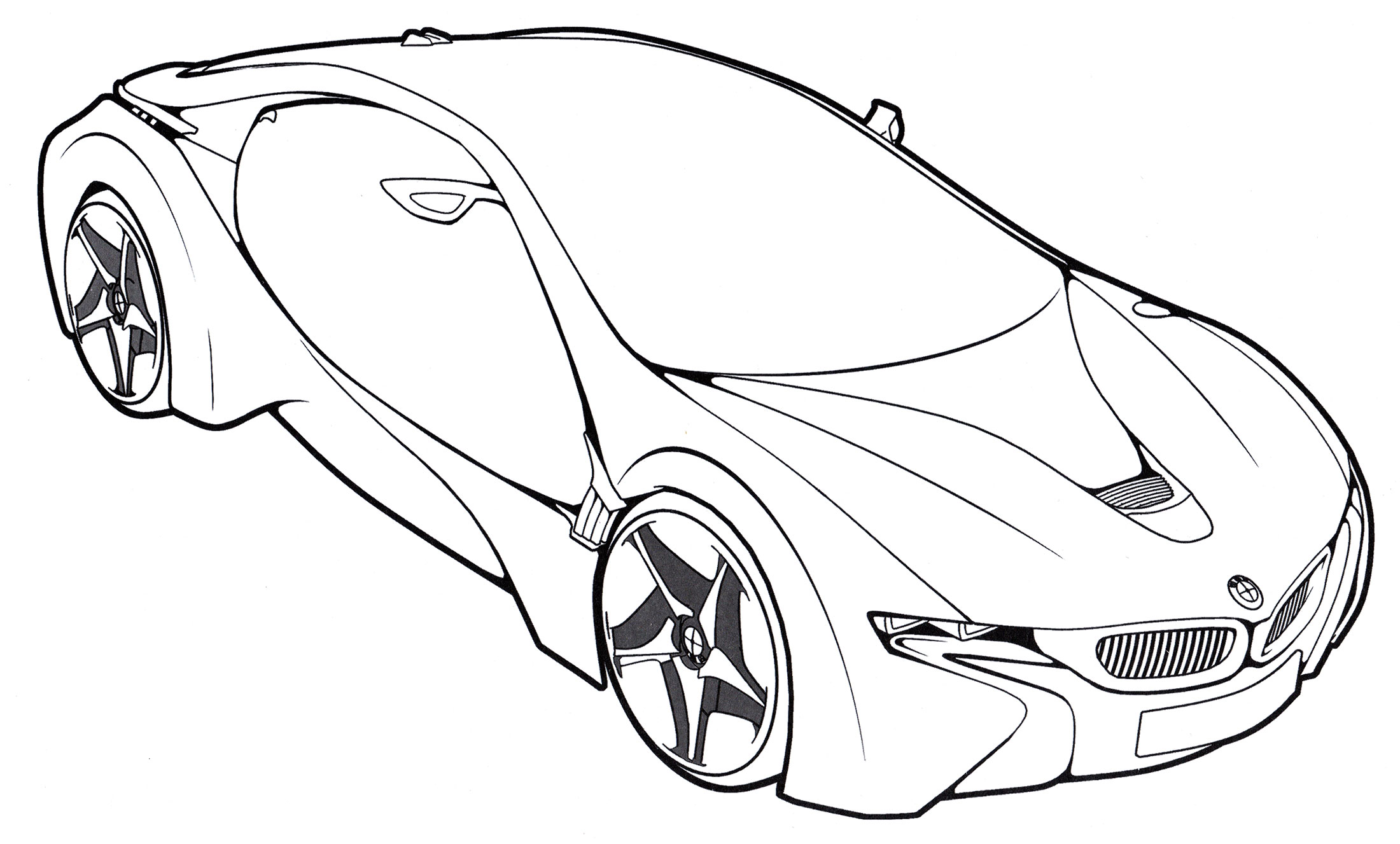 Раскраска BMW i8 VED