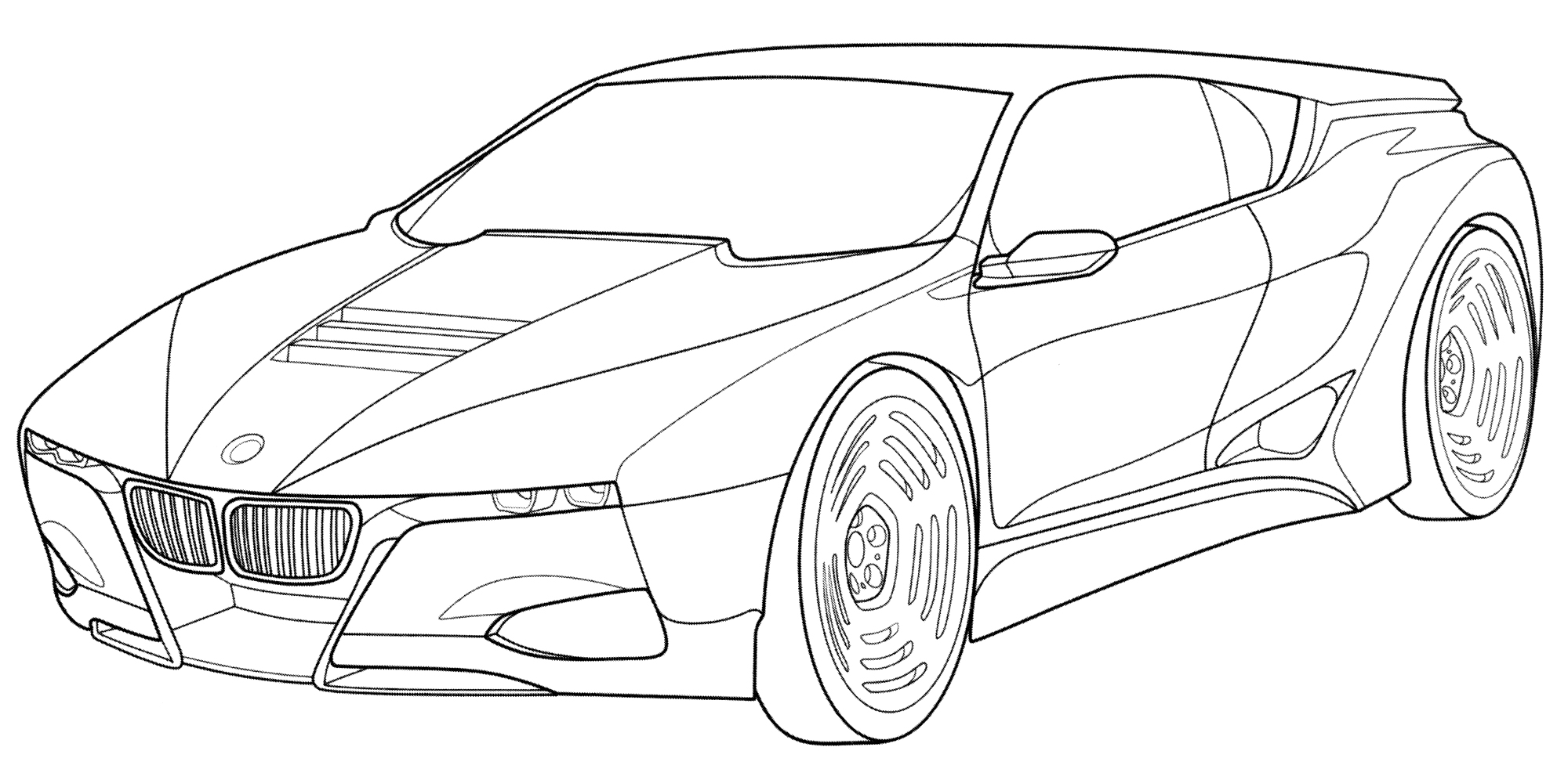 Раскраска BMW M1 Hommage