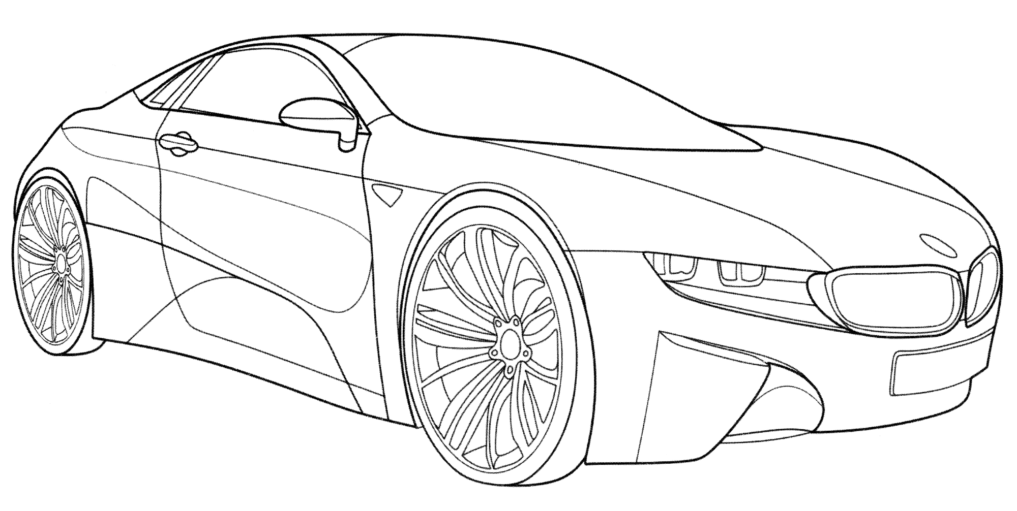 Раскраска BMW M1 Supercar