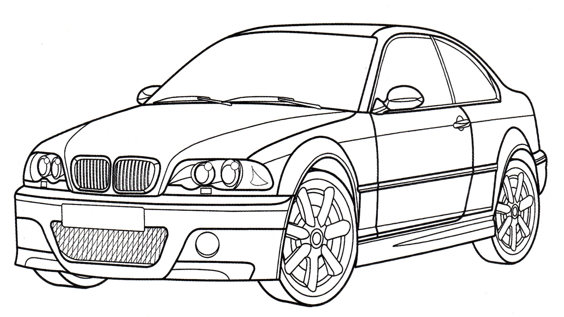 Раскраска BMW M3 Coupe