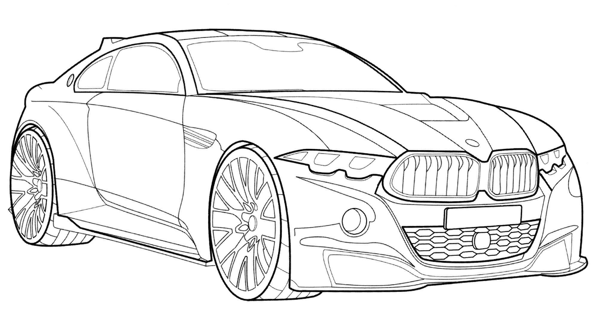 Раскраска BMW M4 CS