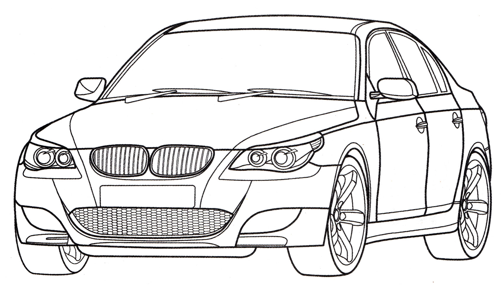 Раскраска BMW M5 E60