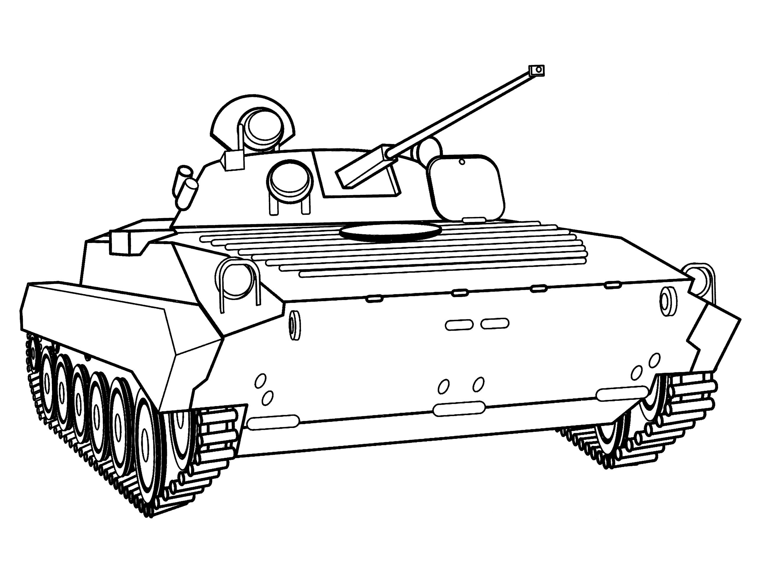 Раскраска Боевая машина пехоты БМП-2