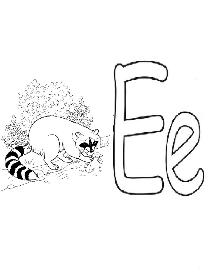 Раскраска буква Е