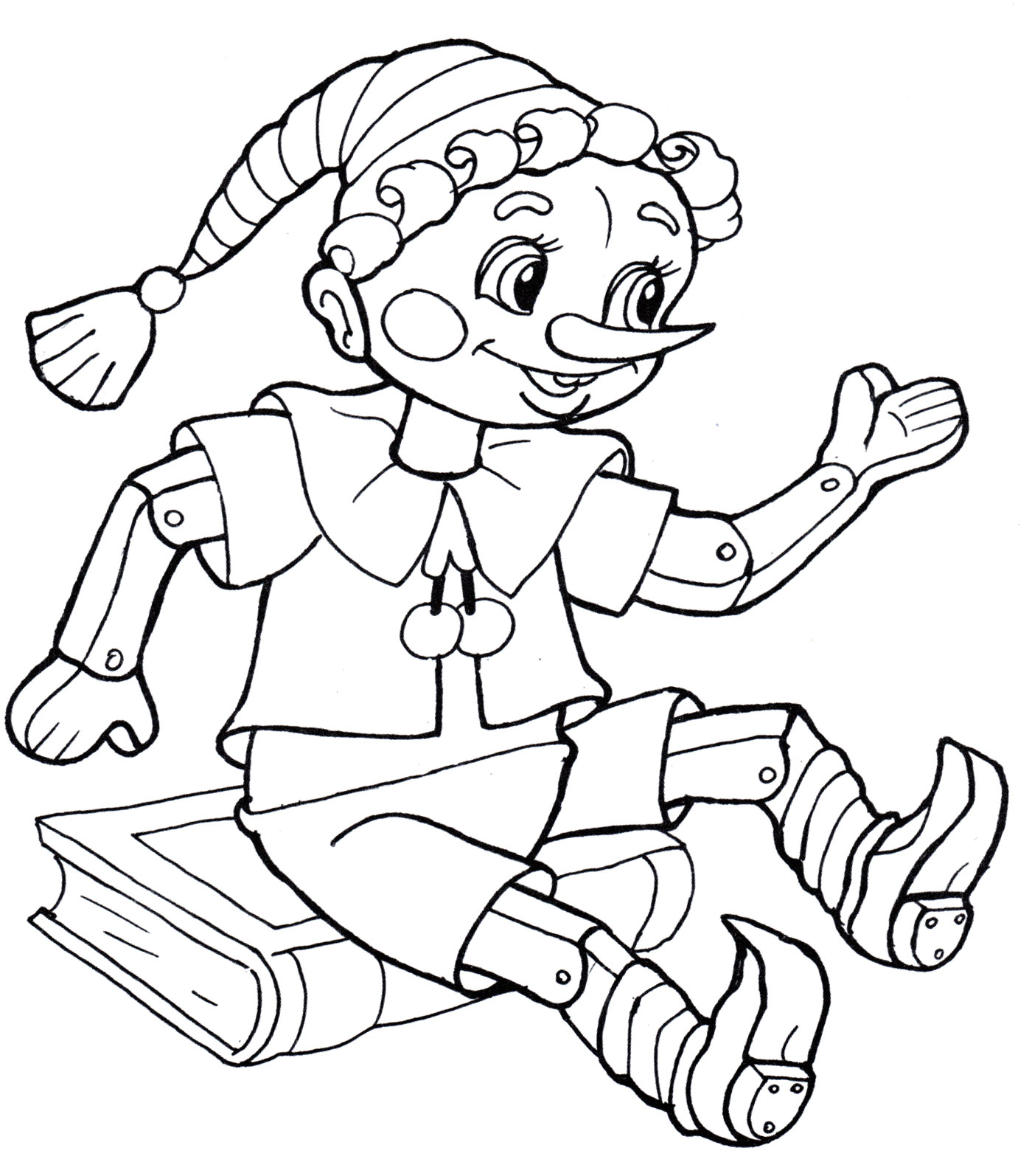 Раскраска Буратино