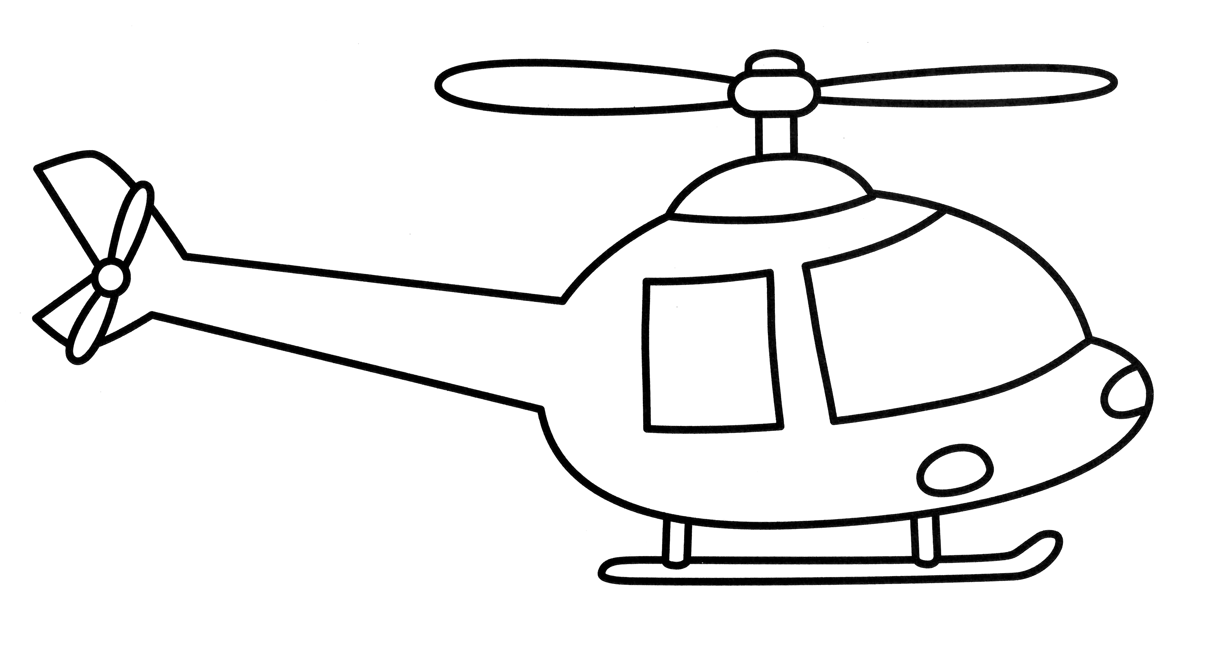 Раскраска Быстрый вертолёт