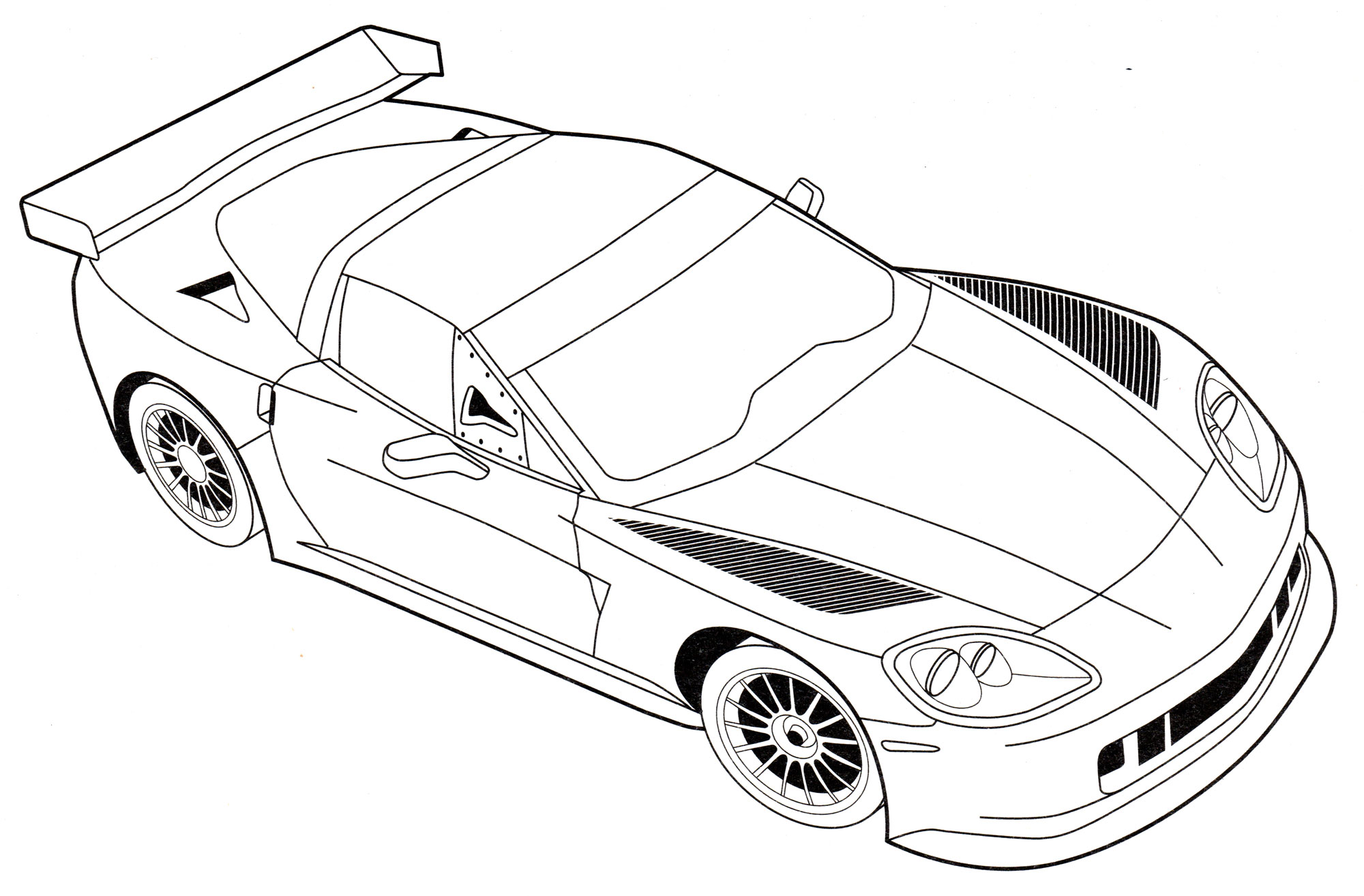 Раскраска Chevrolet Corvette C6R