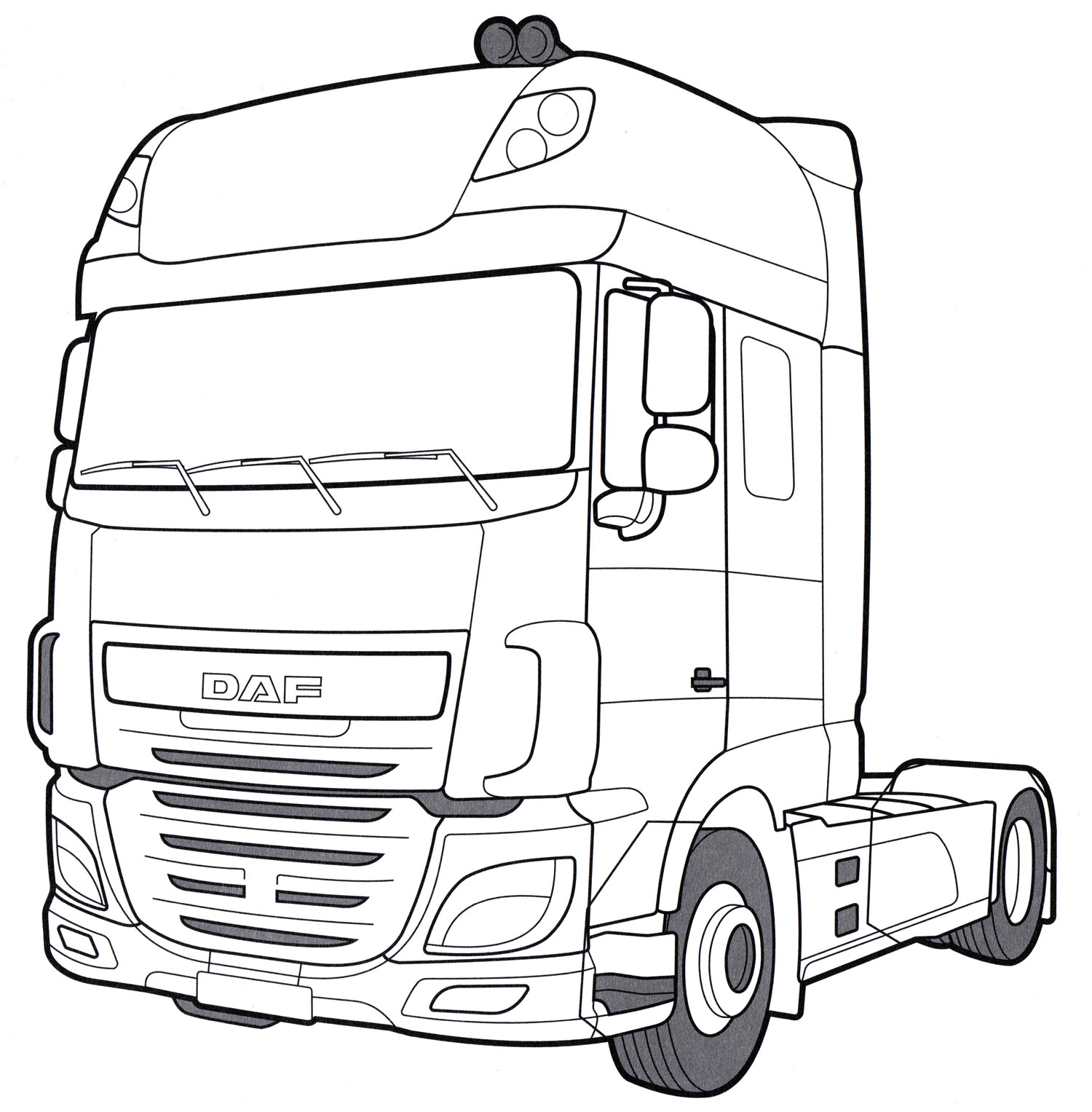 Раскраска DAF XF