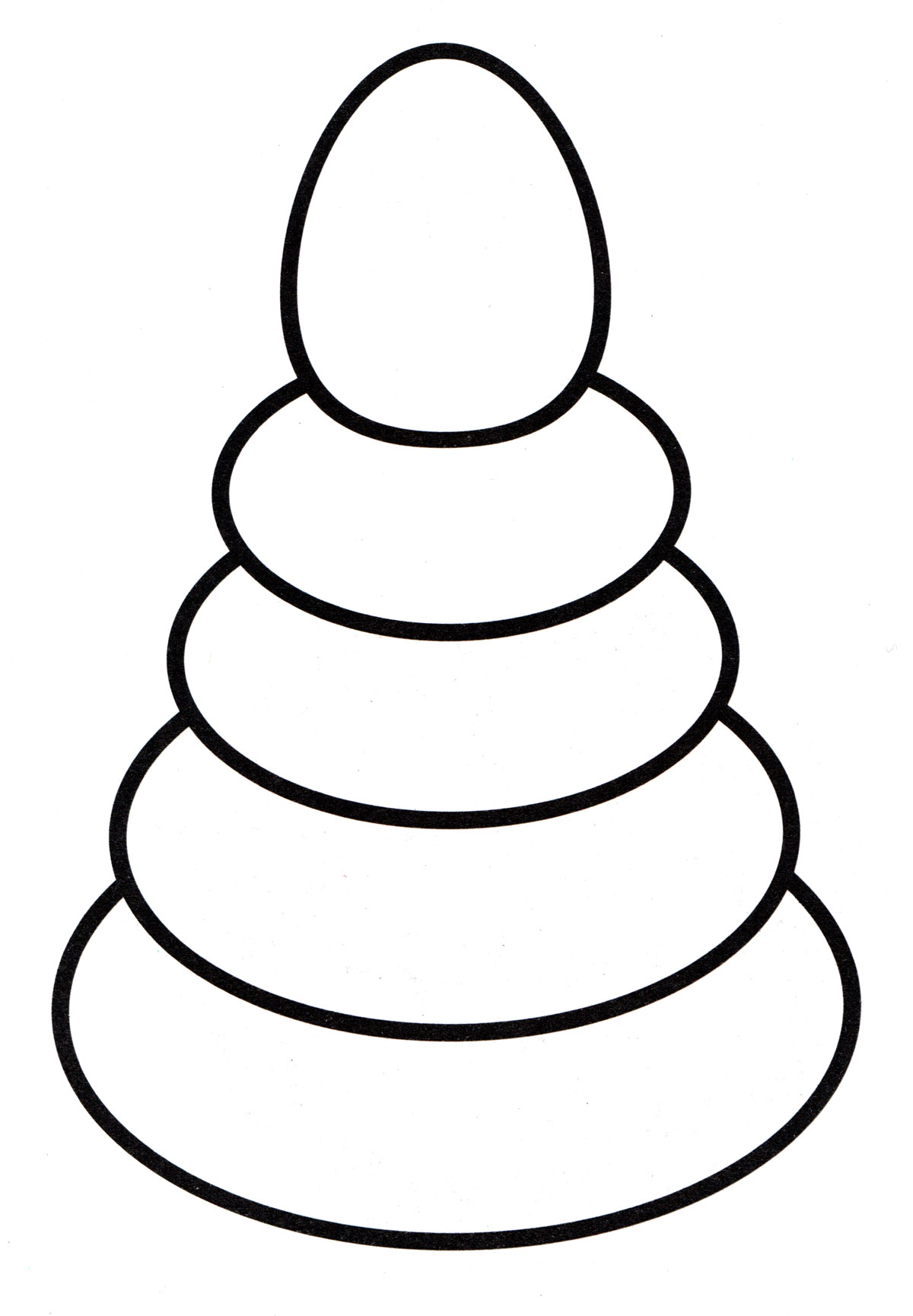 Раскраска Детская пирамидка