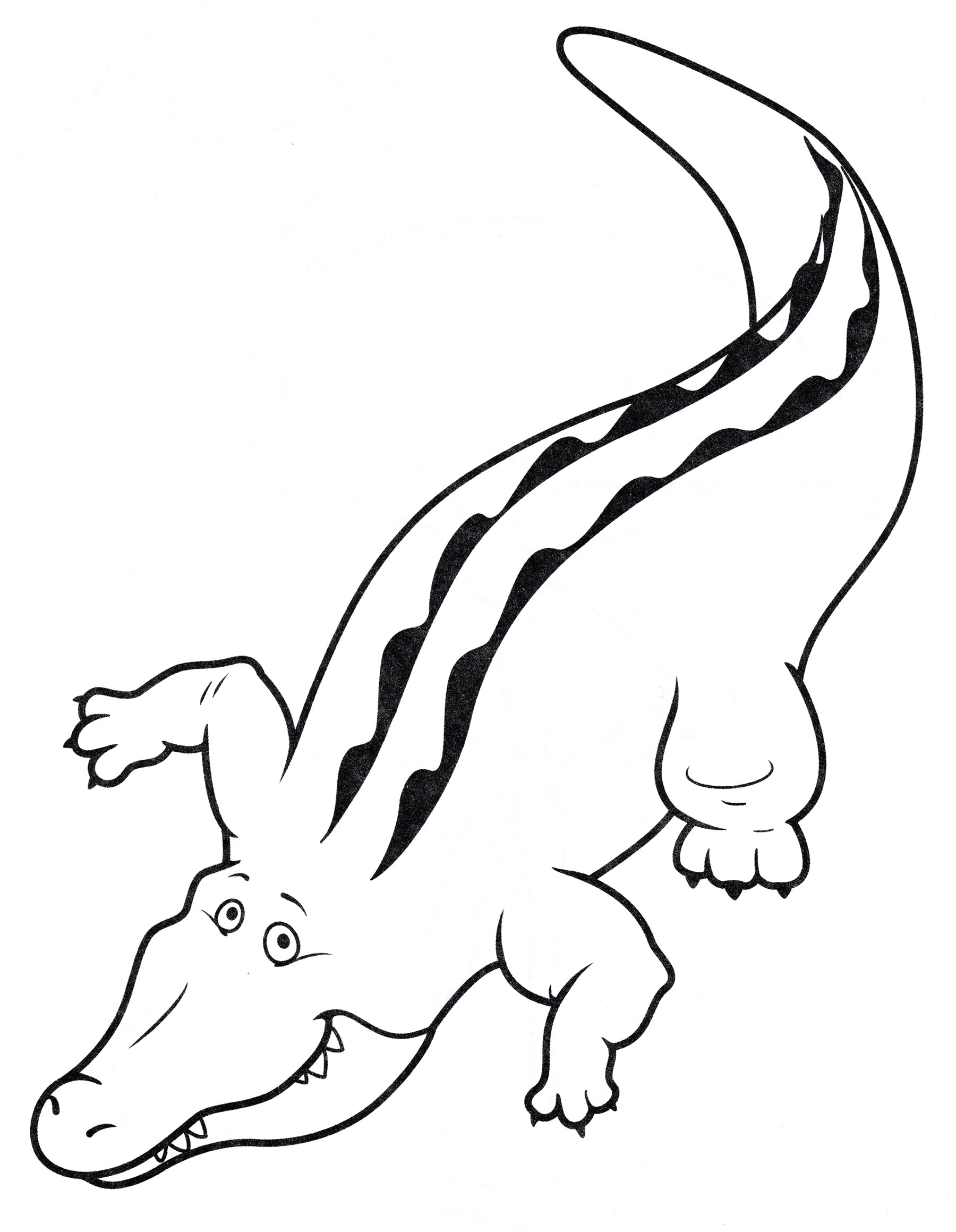 Раскраска Добрый крокодил