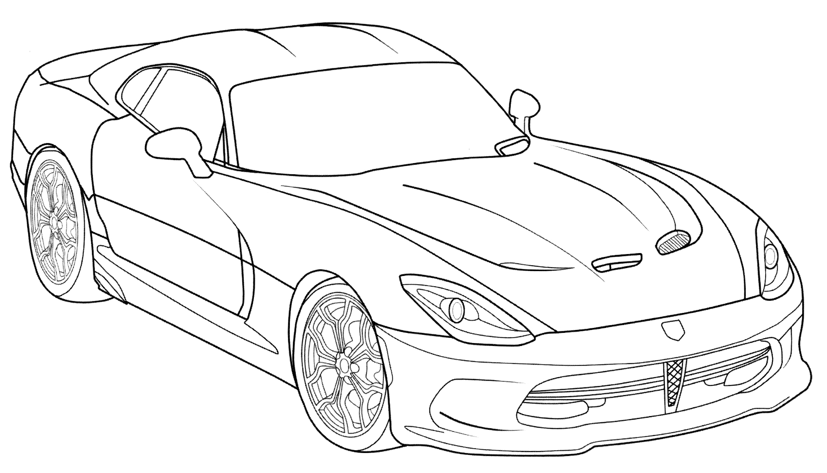 Раскраска Dodge Viper SRT
