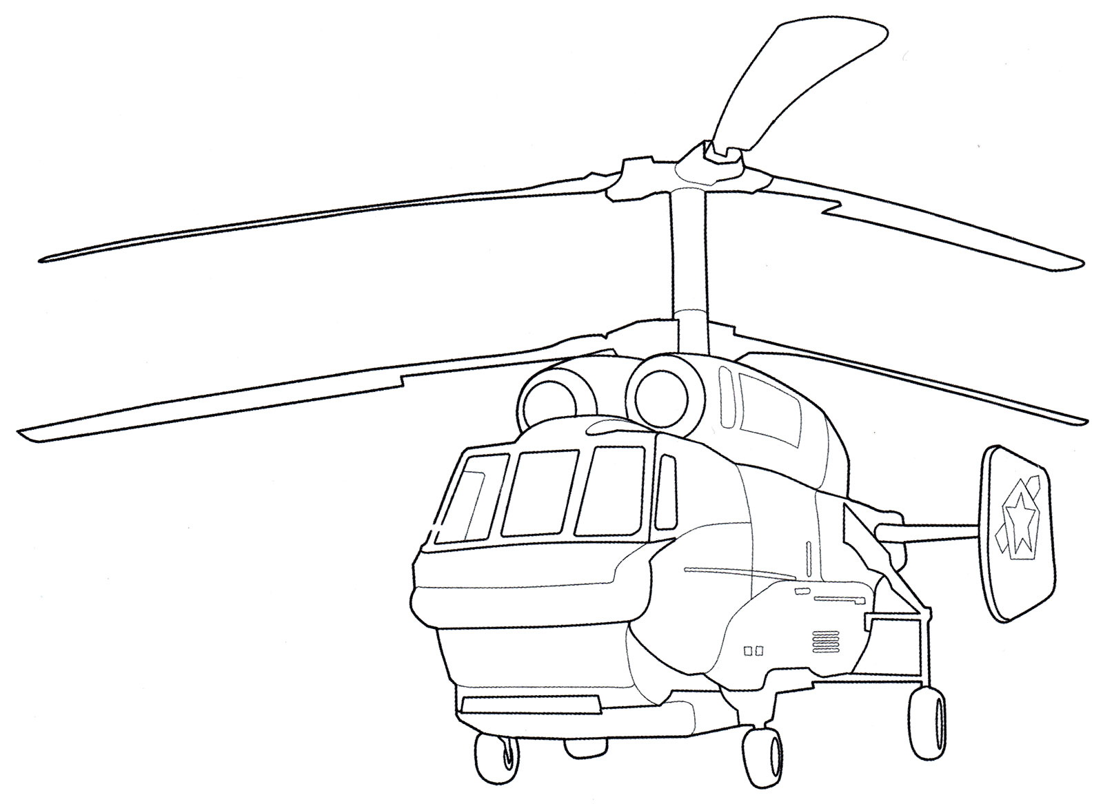 Раскраска ДРЛО Ка-31