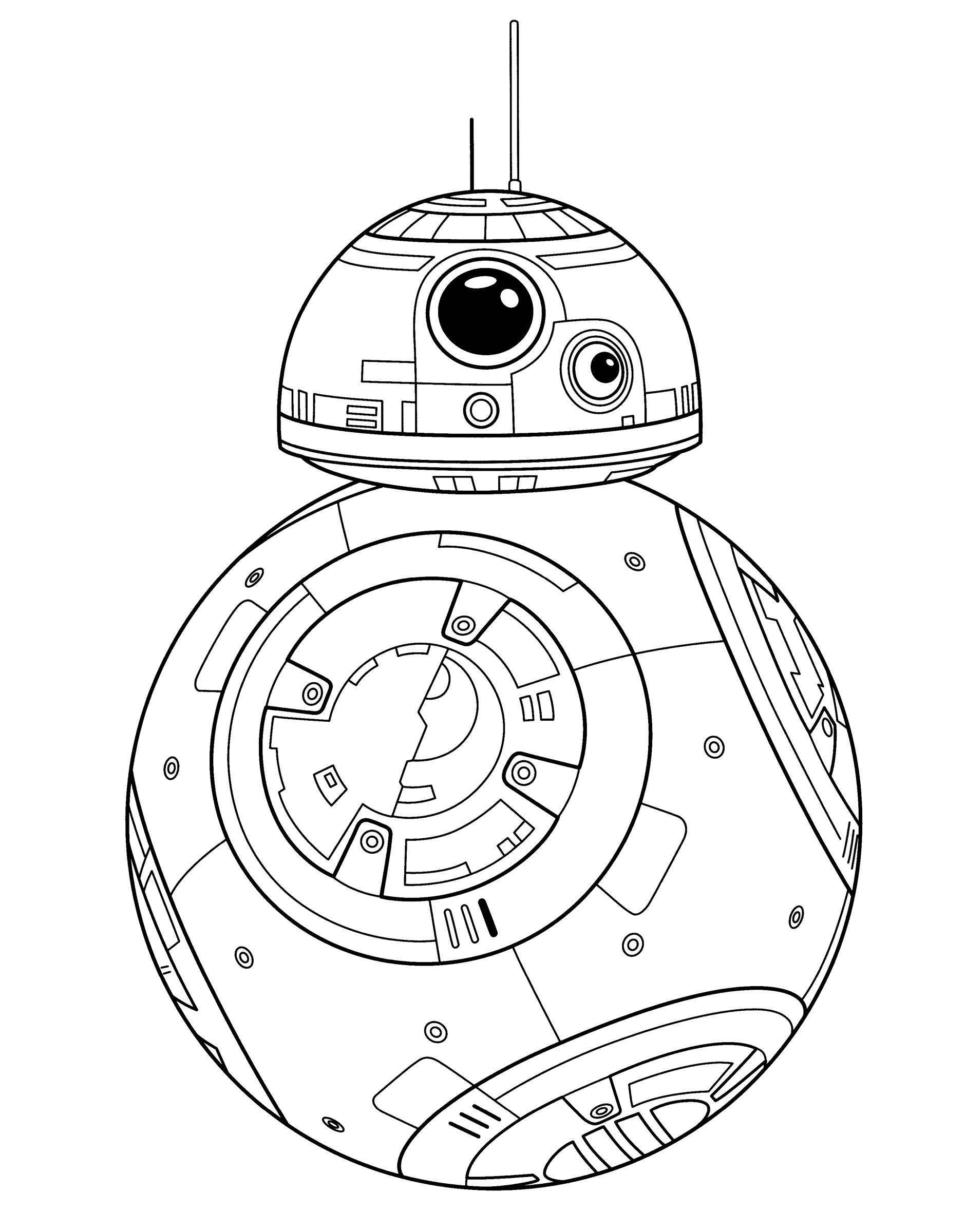 Раскраска Дроид BB-8