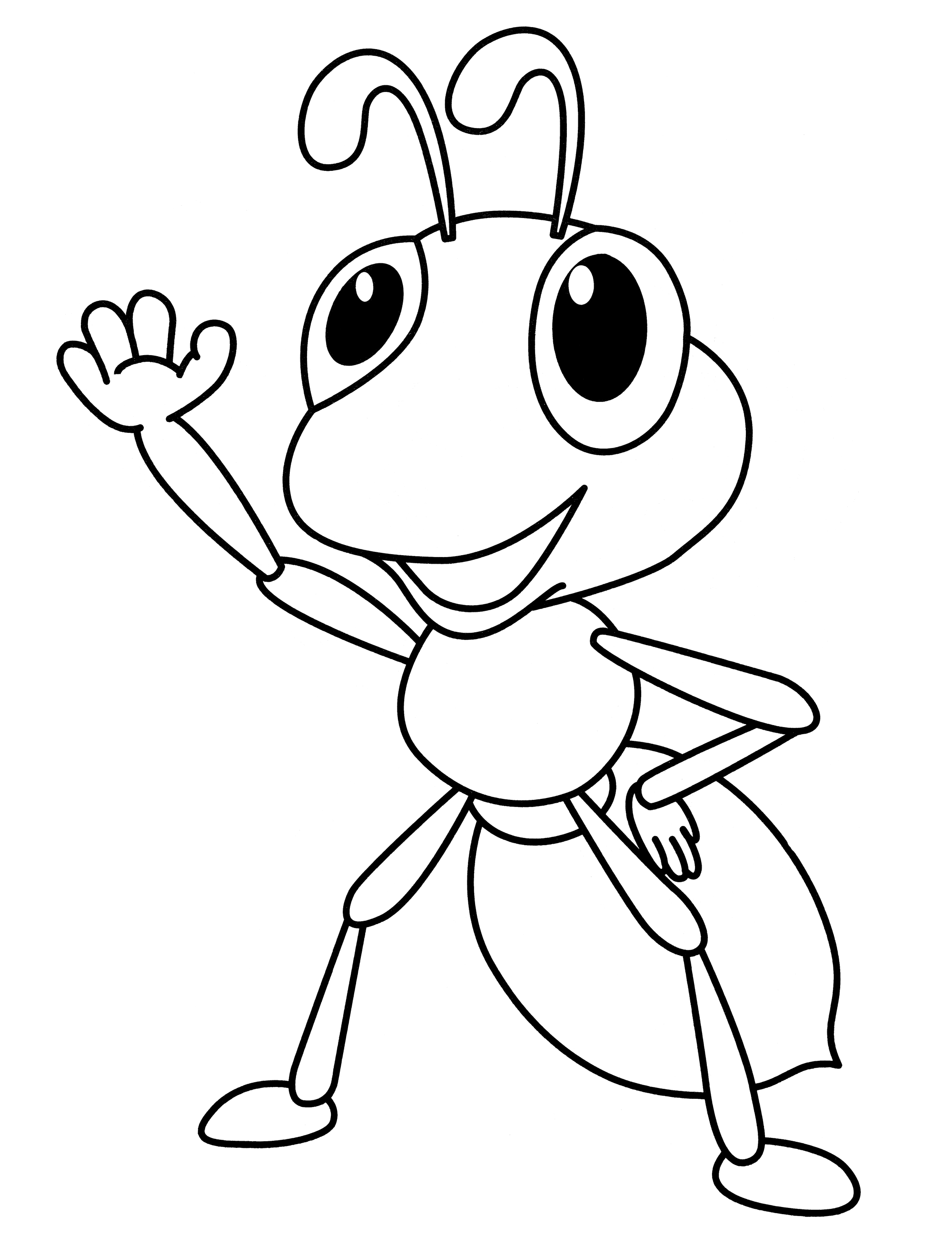 Раскраска Дружелюбный кузнечик