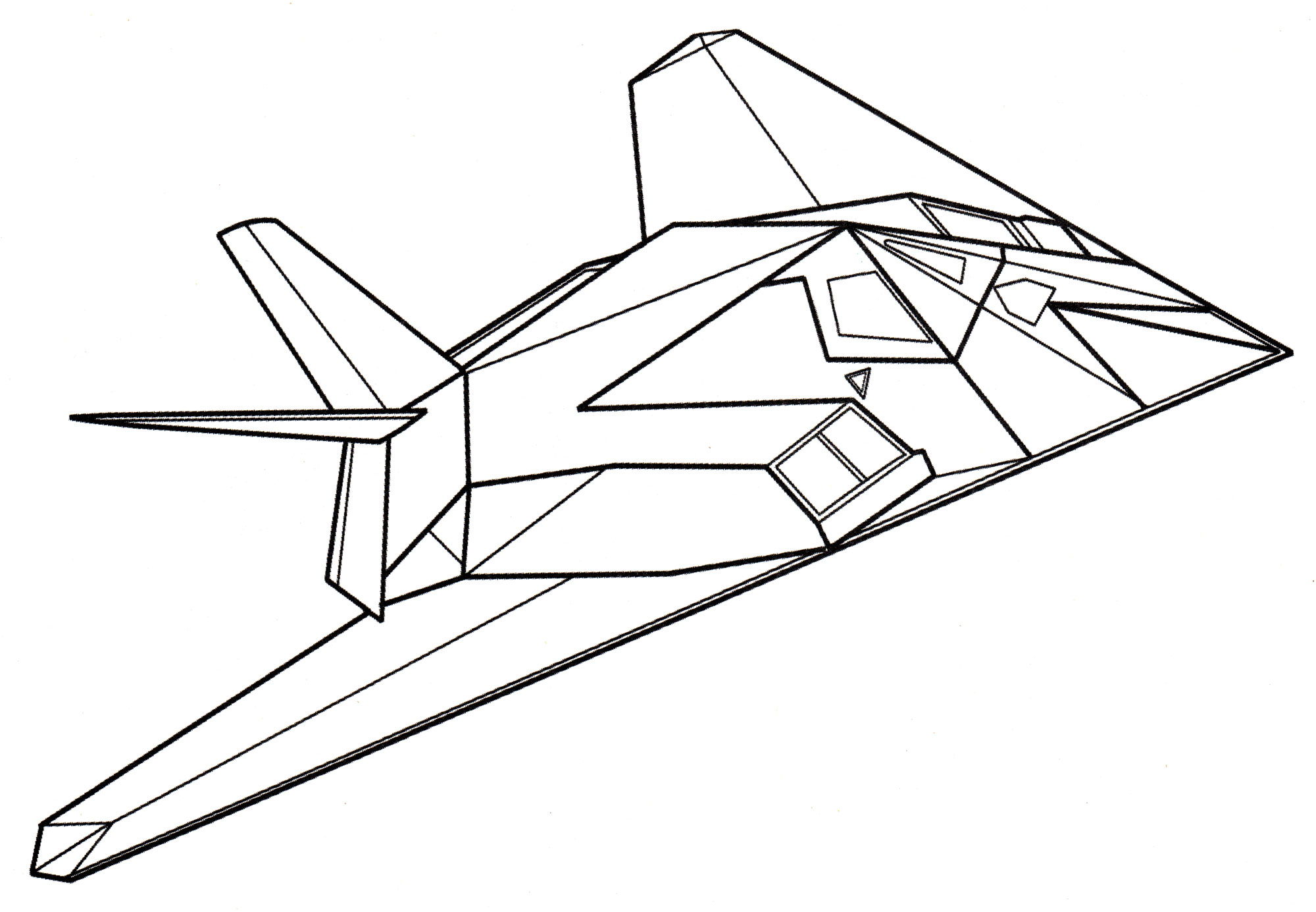 Раскраска F-117A Nighthawk