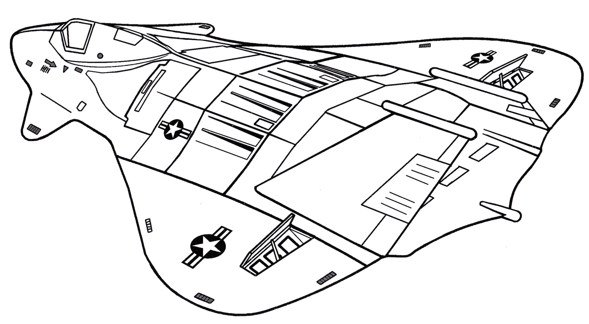 Раскраска F-19 Stealth