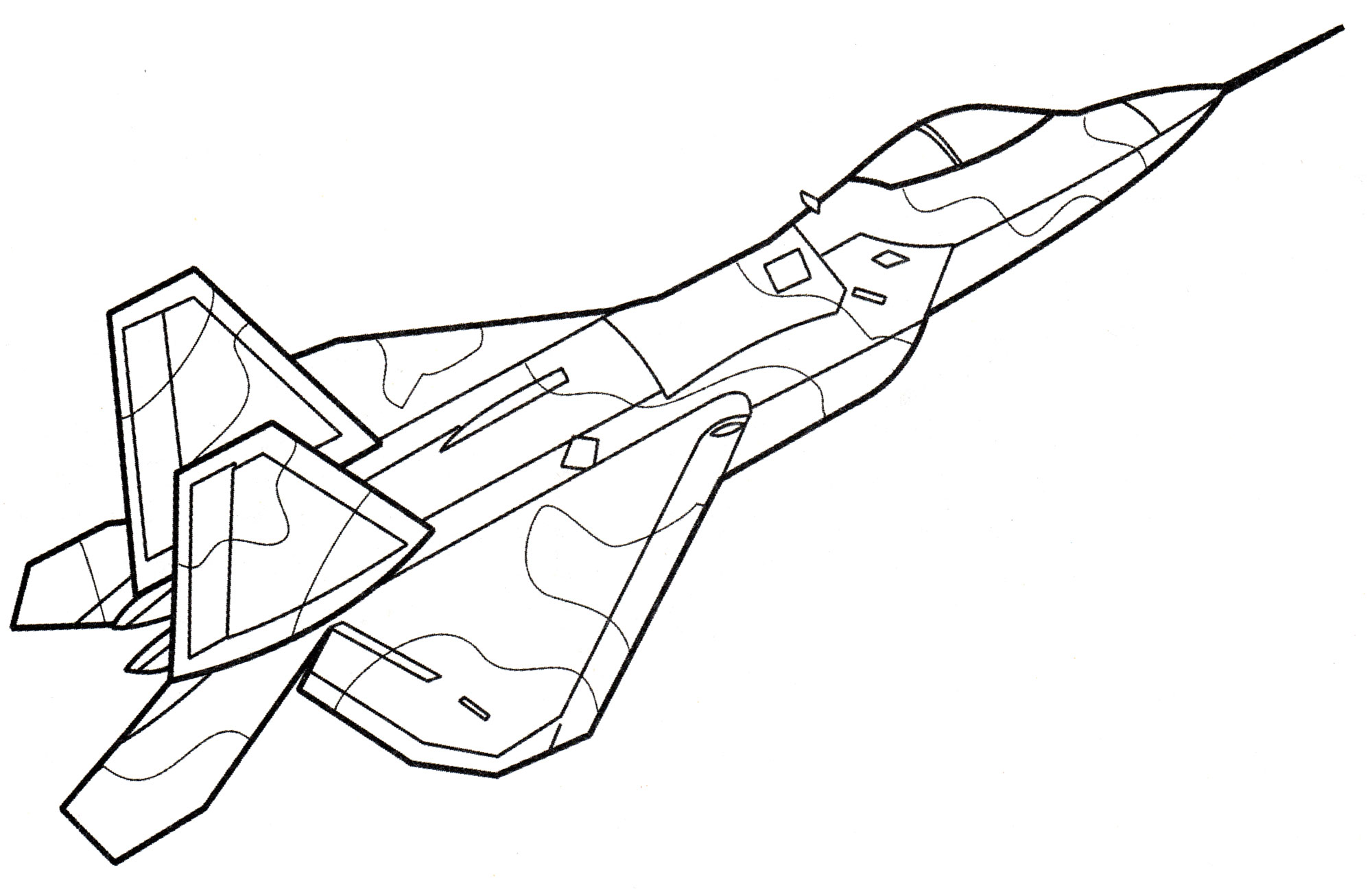 Раскраска F-22 Raptor
