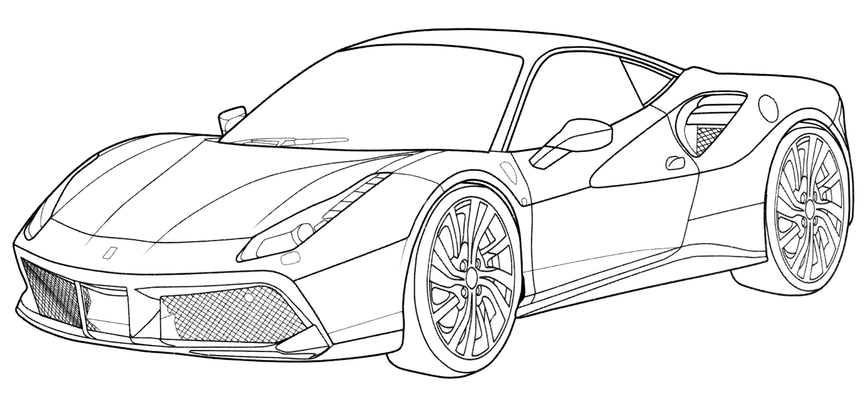 Раскраска Ferrari 458 Italia