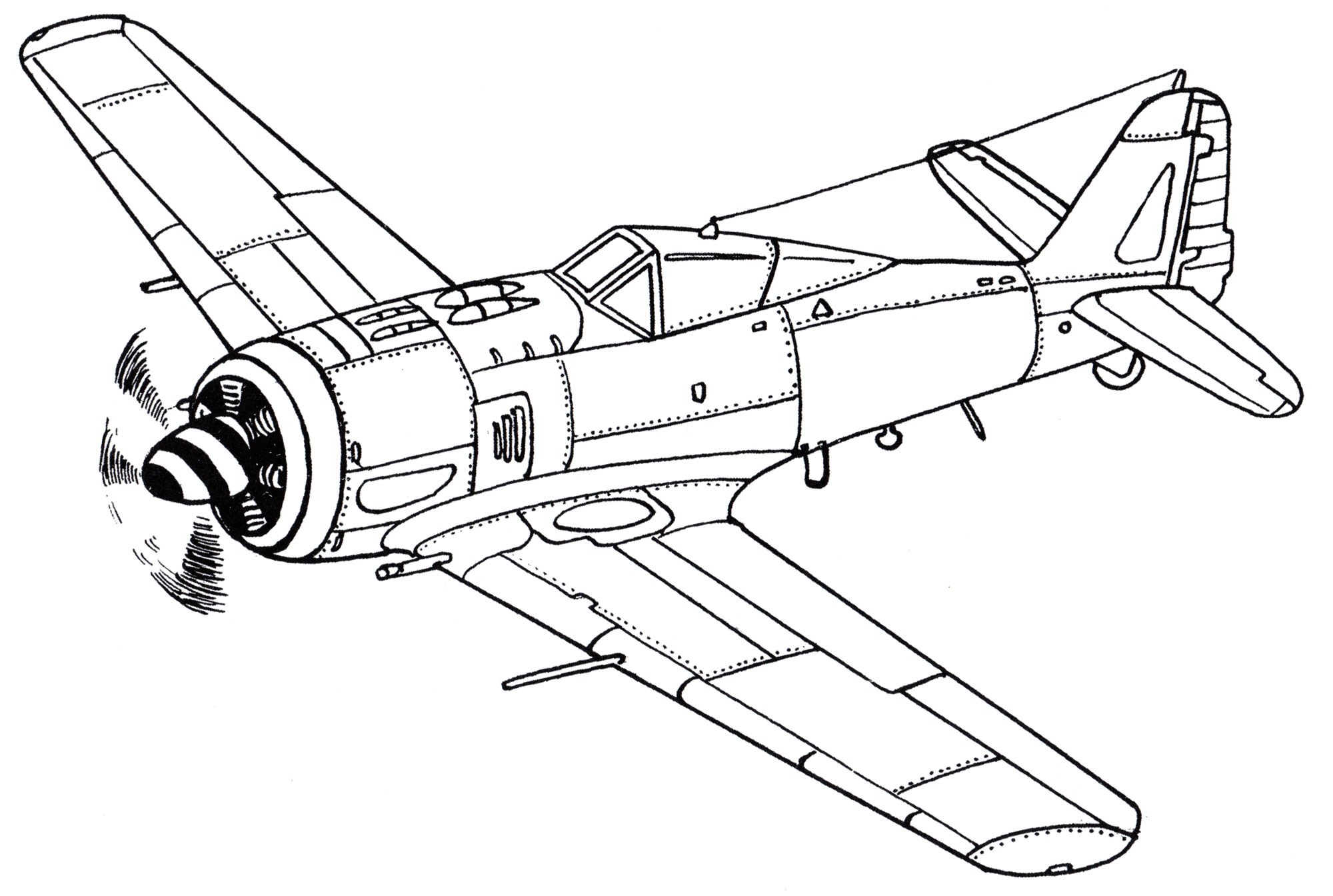 Раскраска Focke-Wulf Fw 190