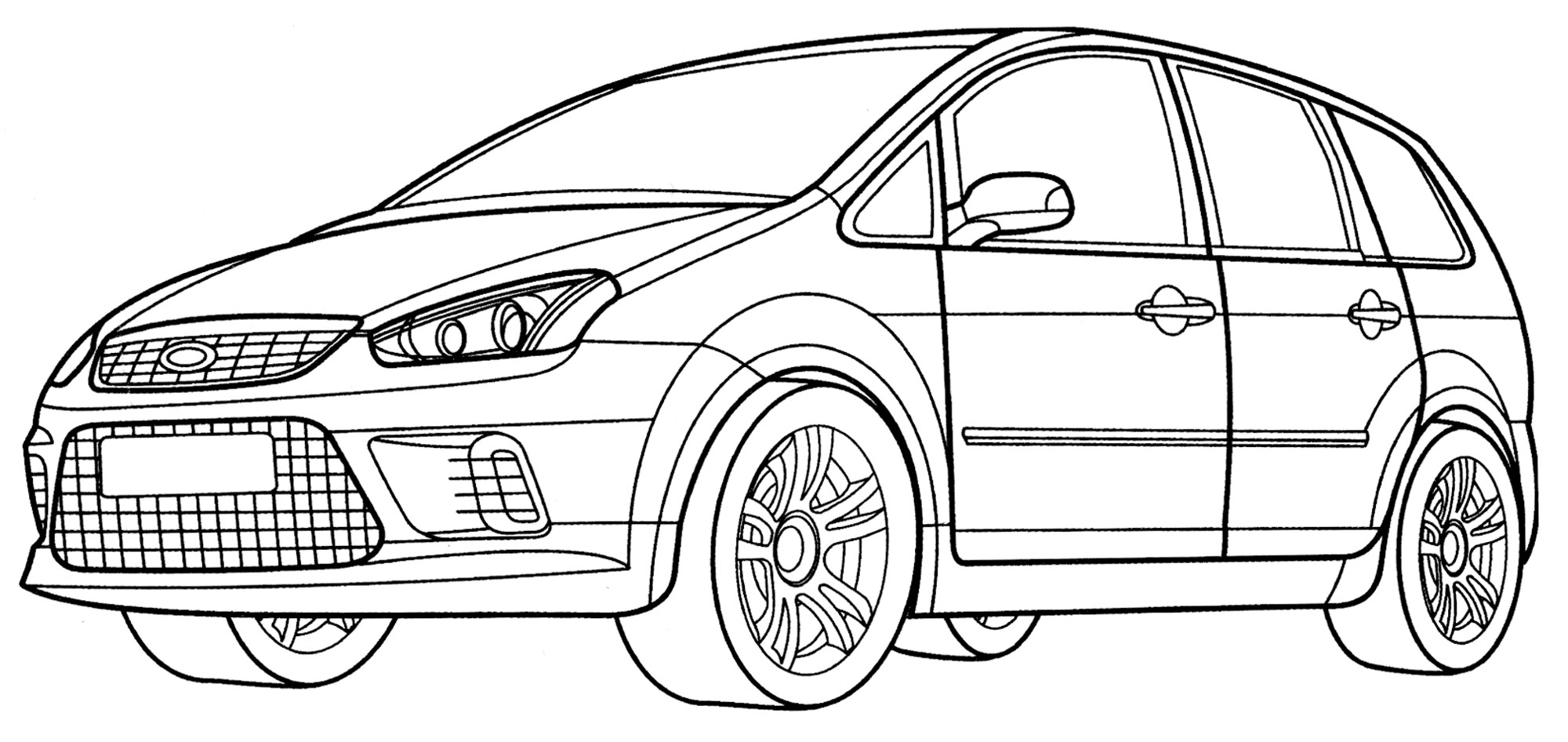 Раскраска Ford C-Max