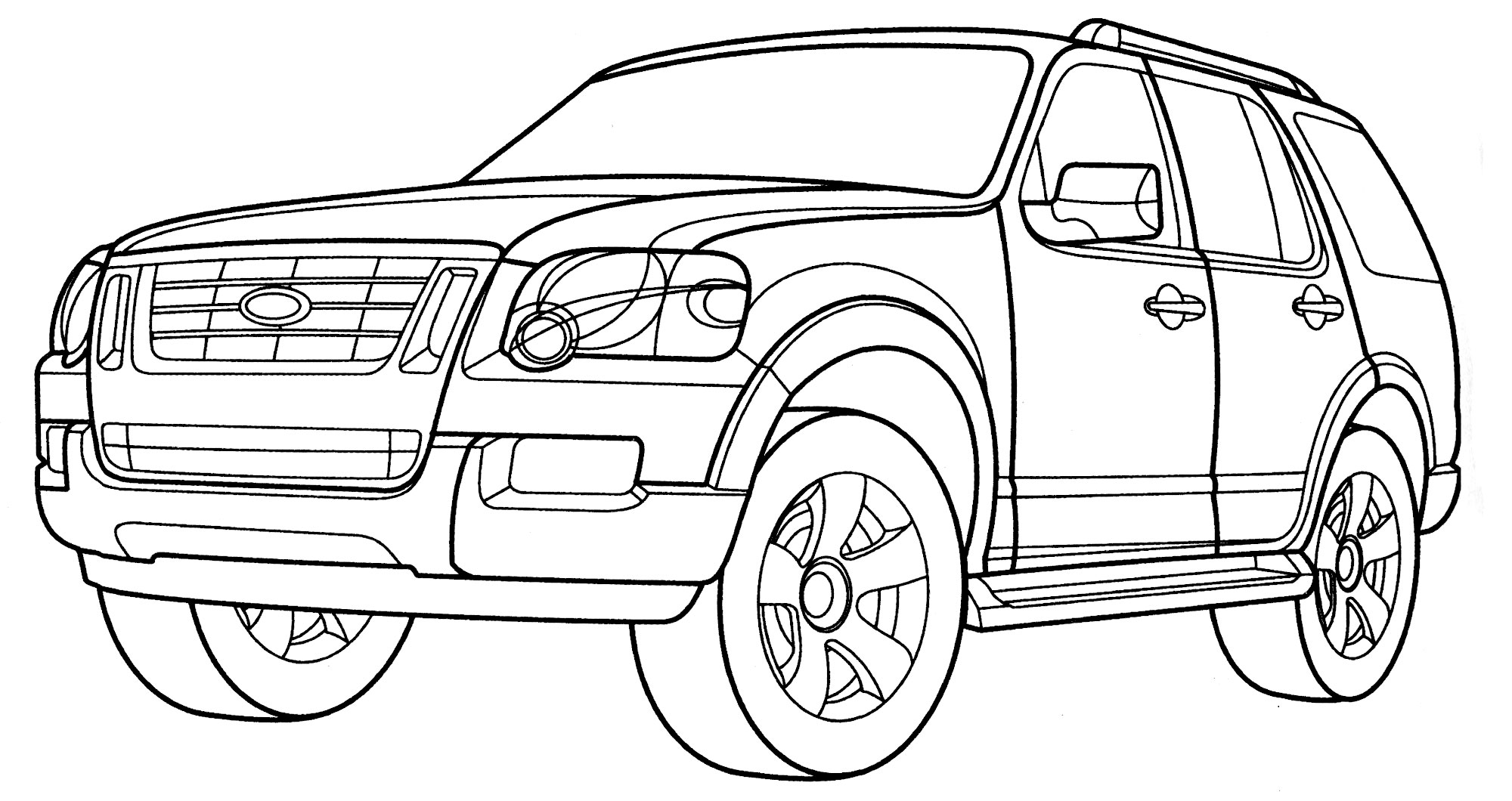 Раскраска Ford Explorer