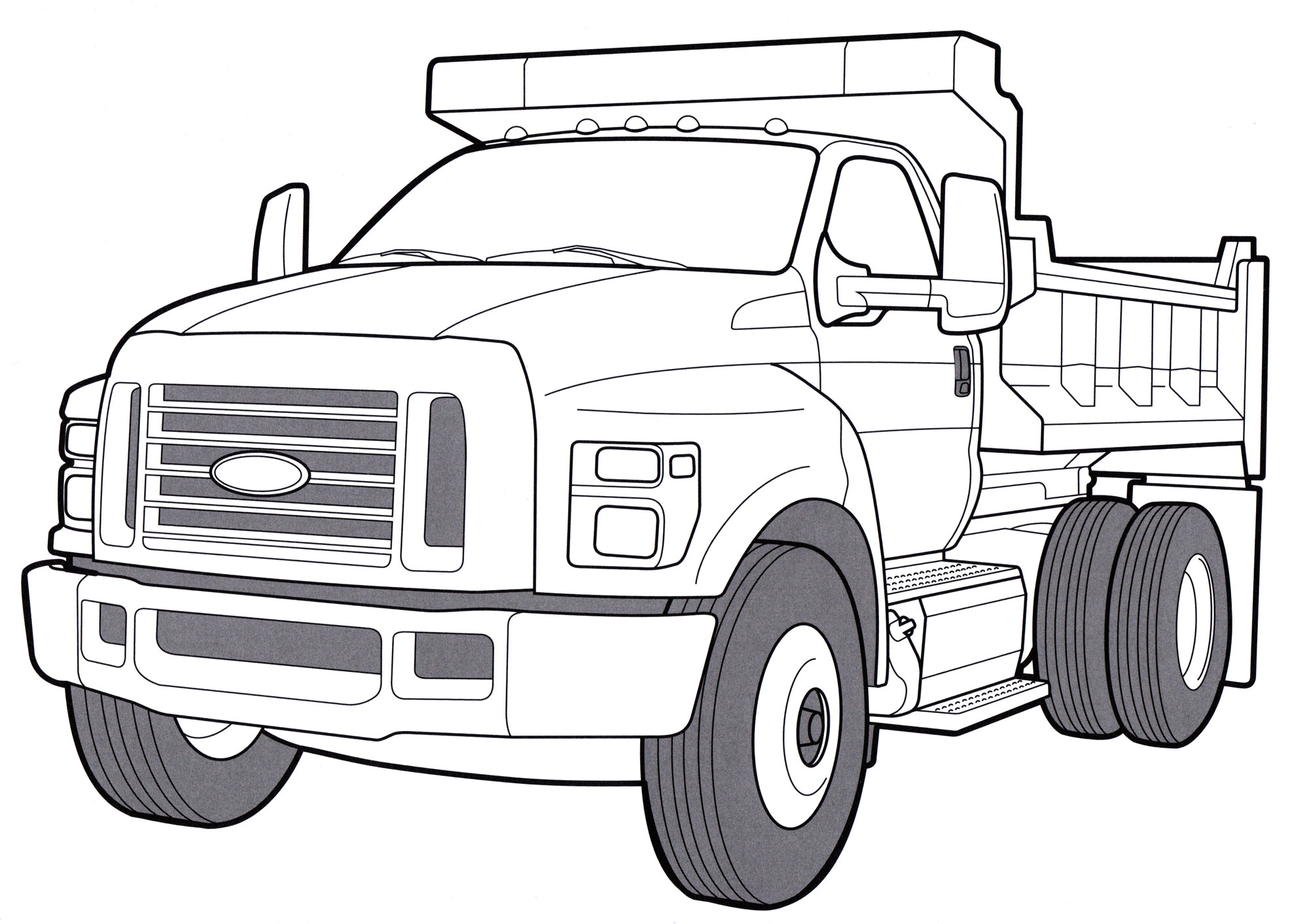 Раскраска Ford F-750 Tonka