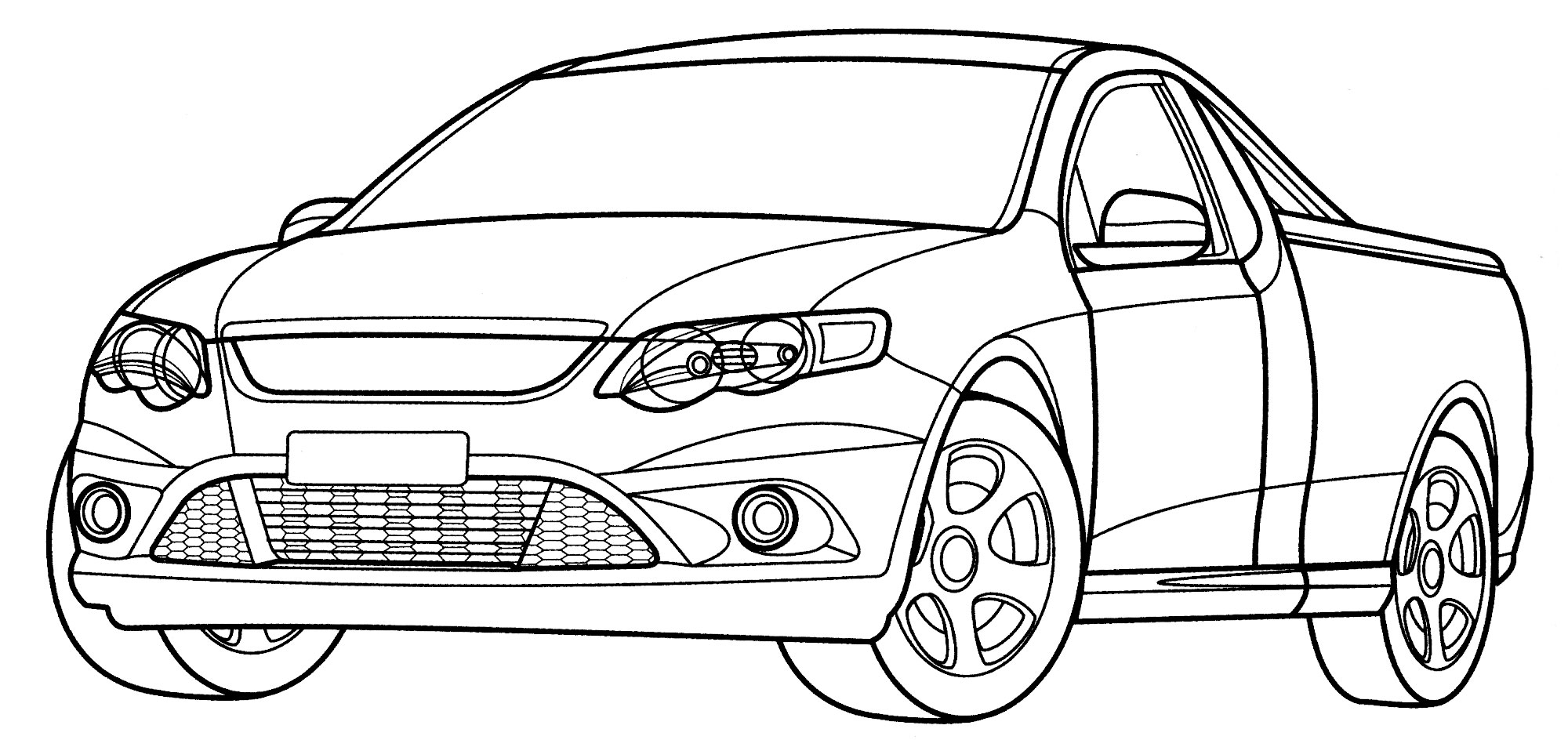 Раскраска Ford FG Falcon