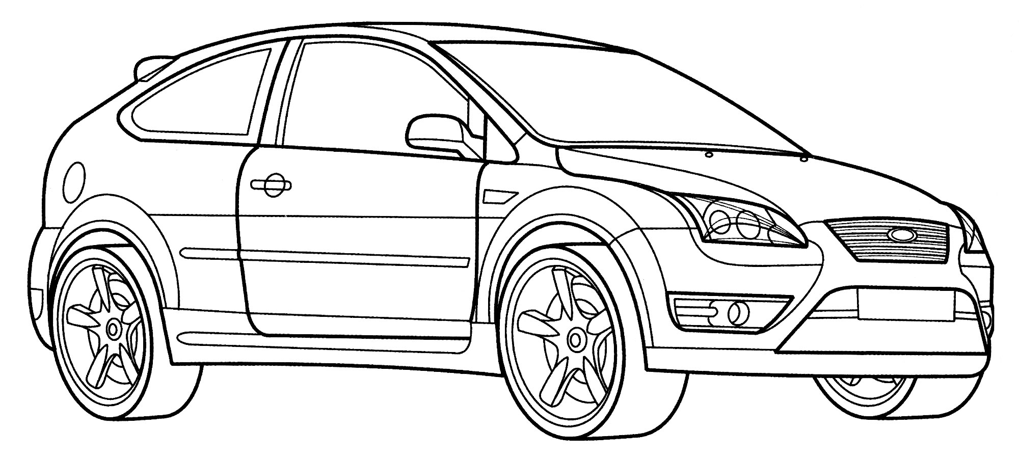Раскраска Ford Focus