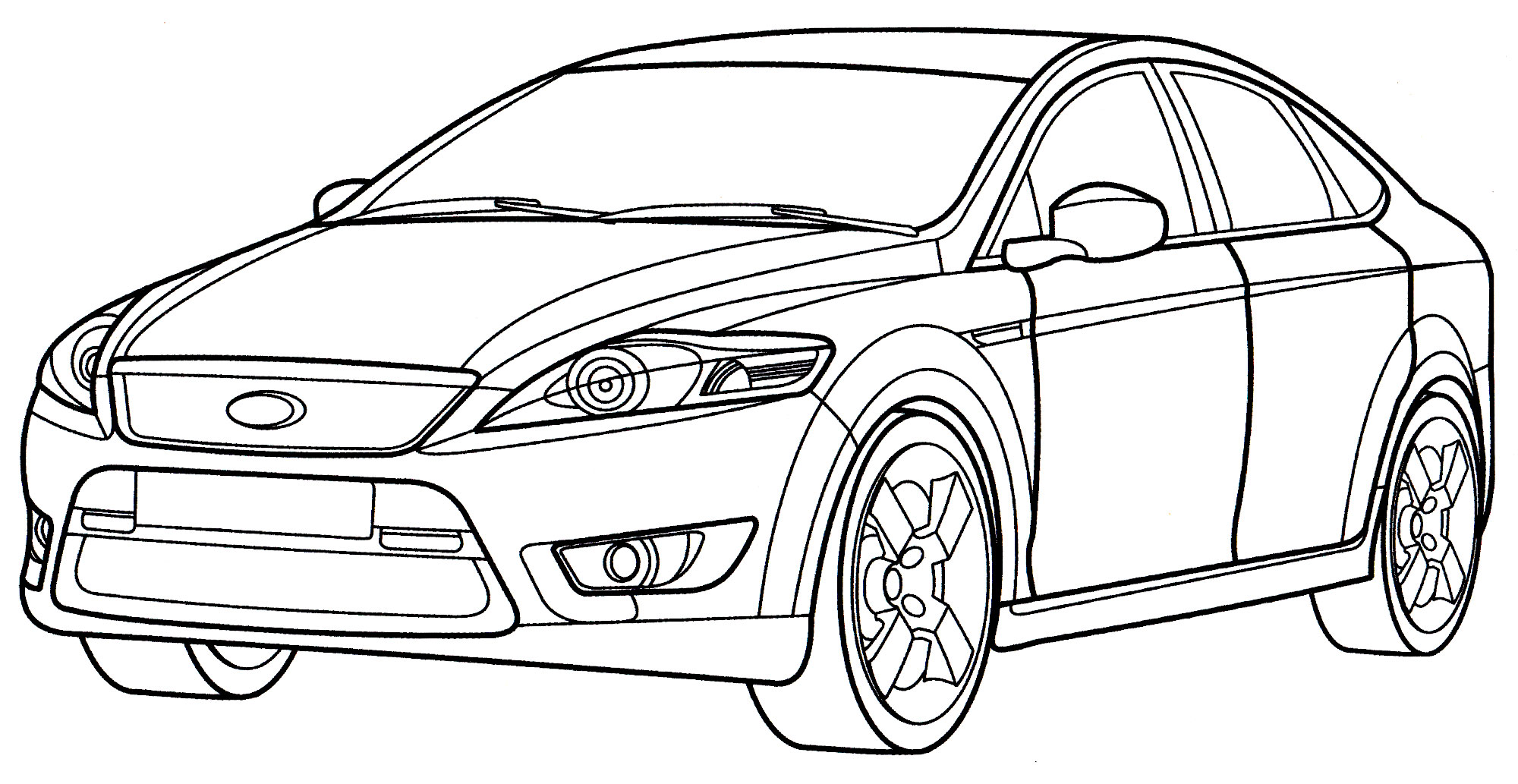 Раскраска Ford Mondeo