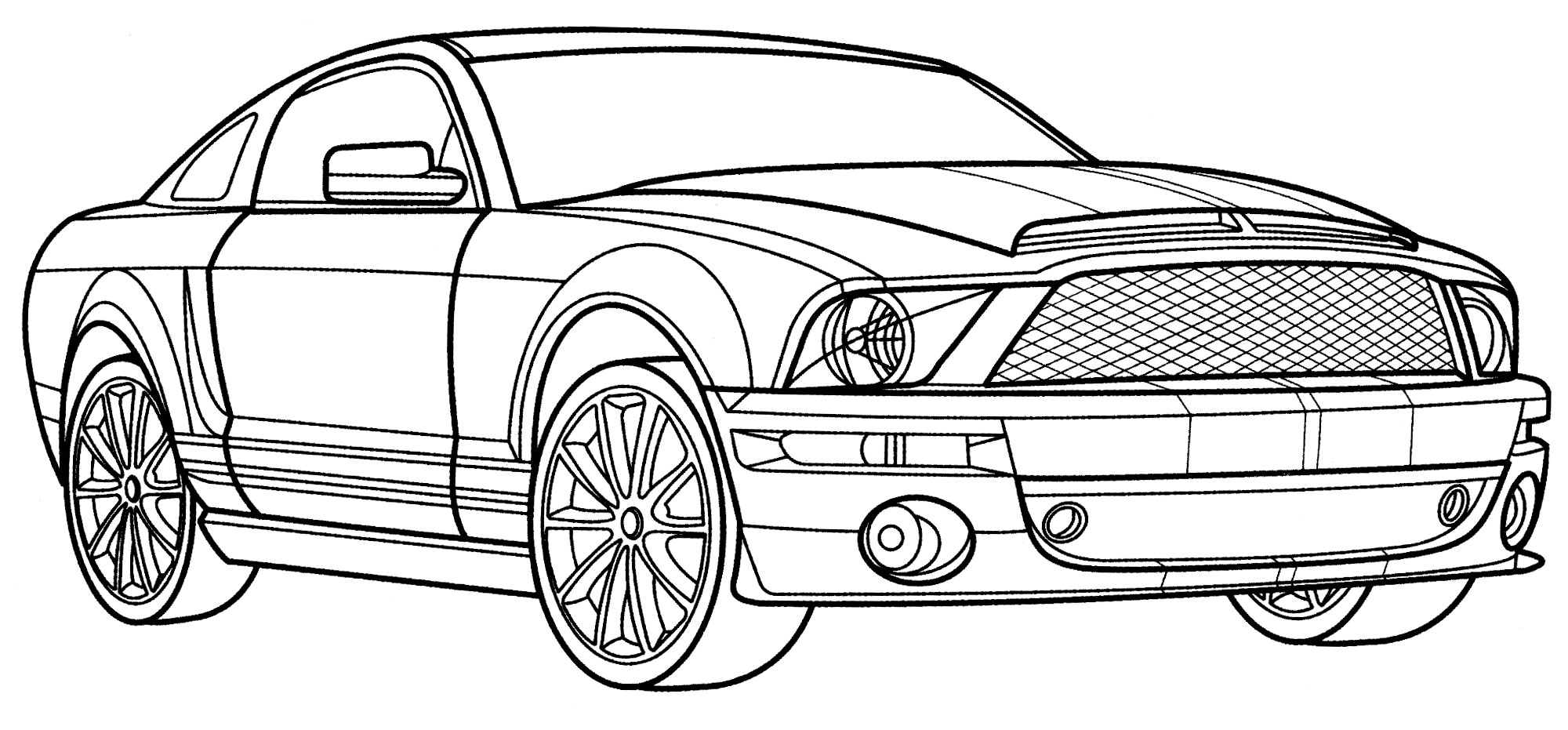 Раскраска Ford Mustang