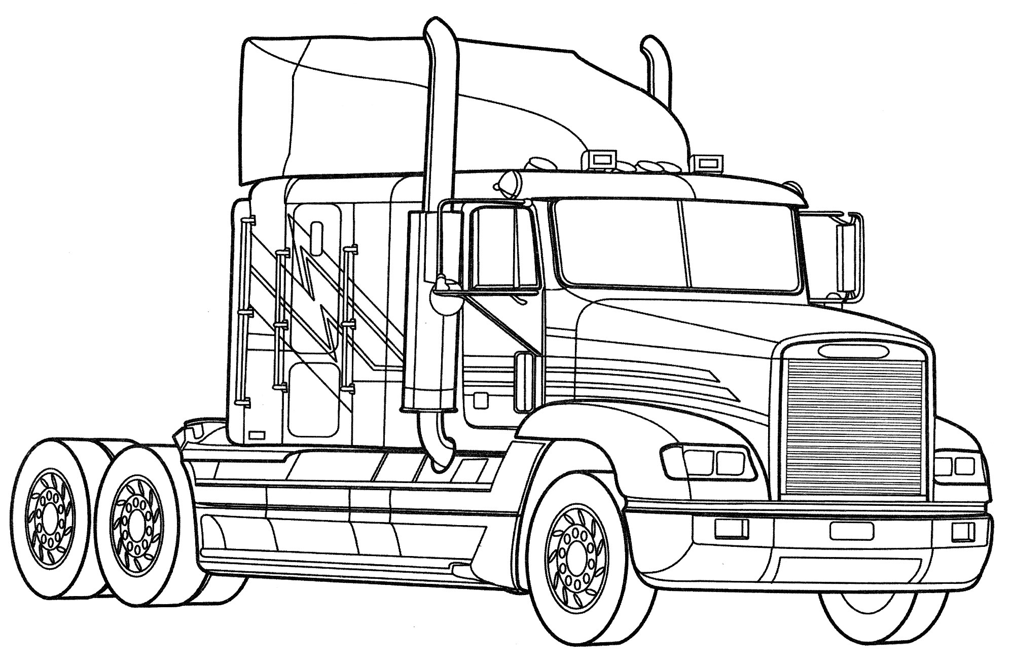 Раскраска Freightliner FLD 120