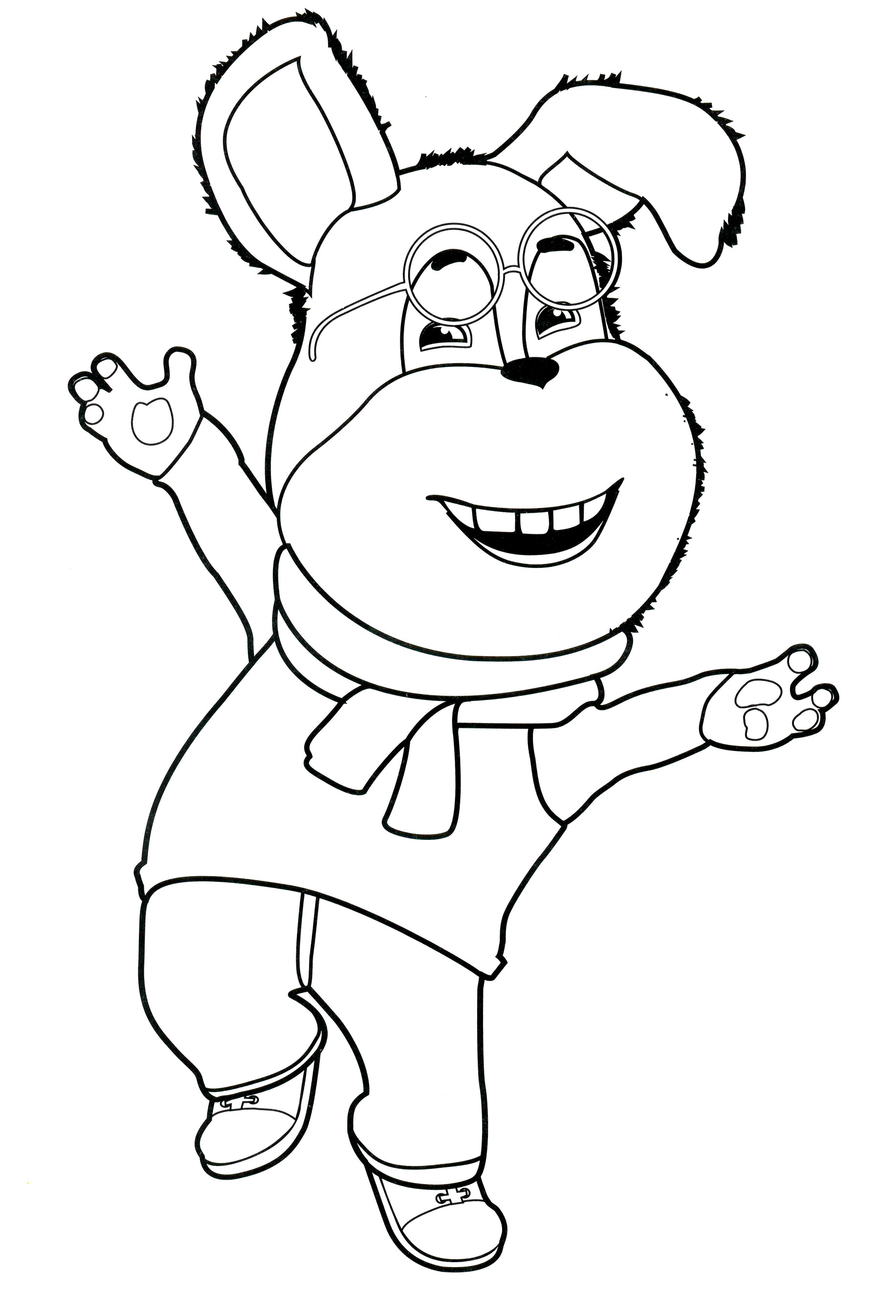 Раскраска Гена шалит