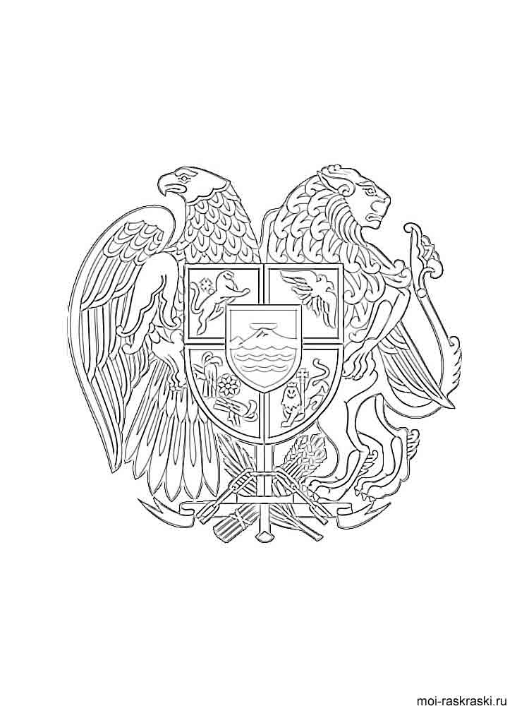 Раскраска Гербы 2