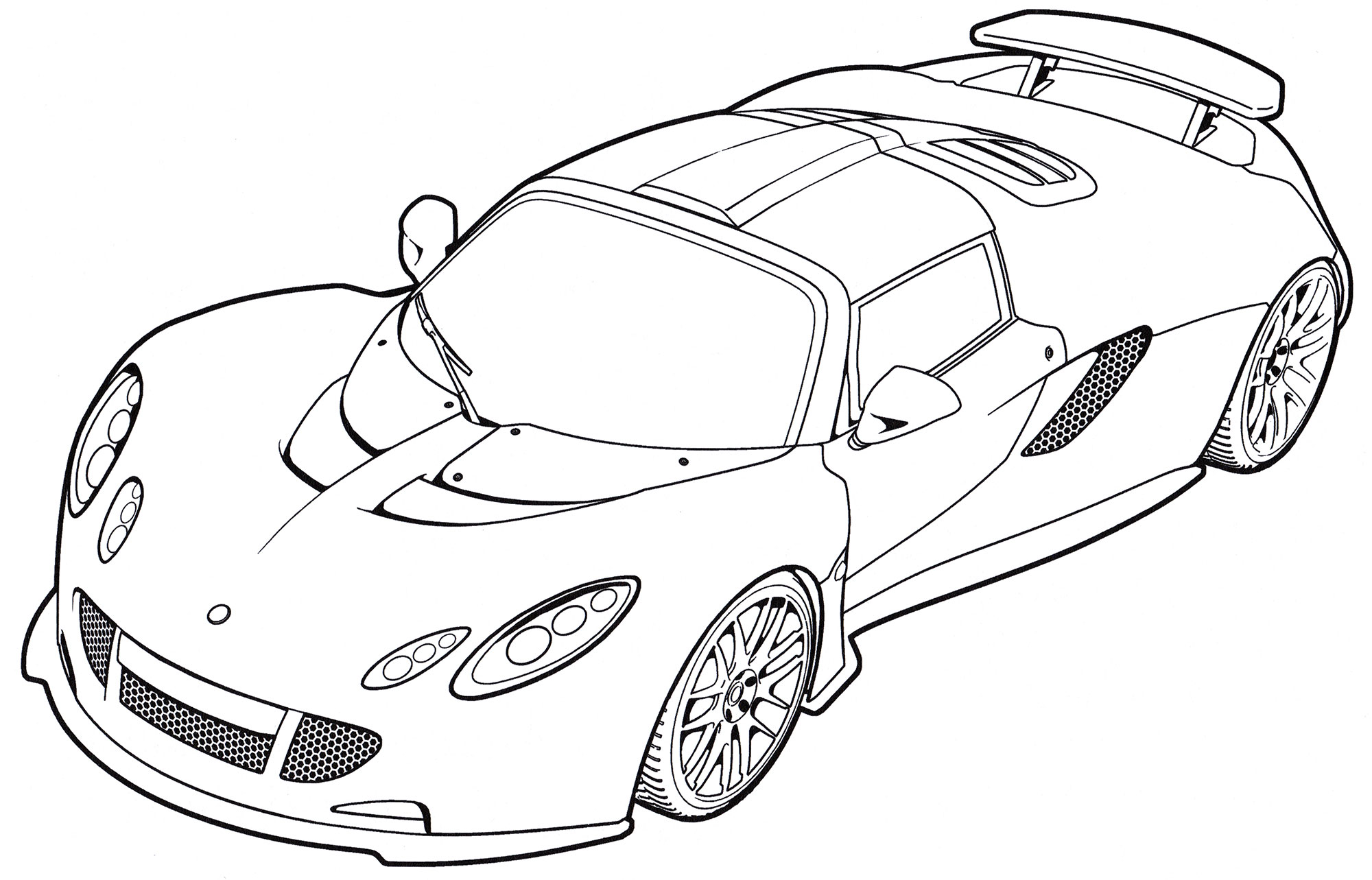 Раскраска Hennessey Venom GT Spyder