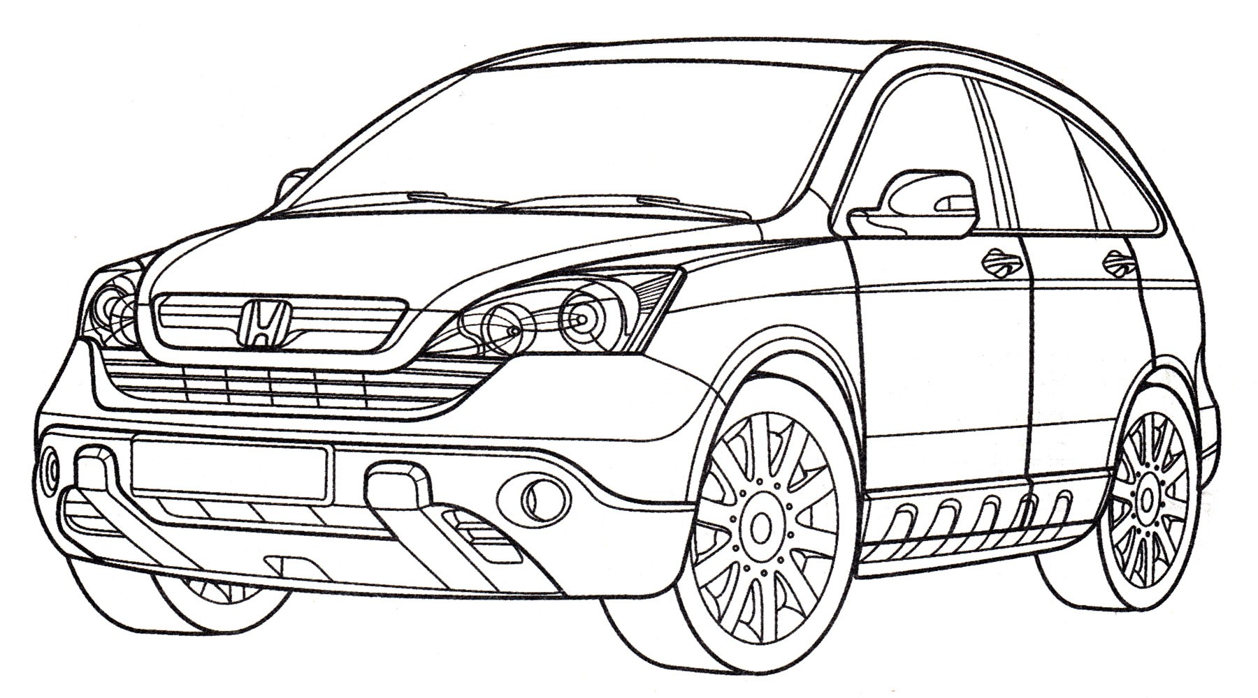 Раскраска Honda CR-V