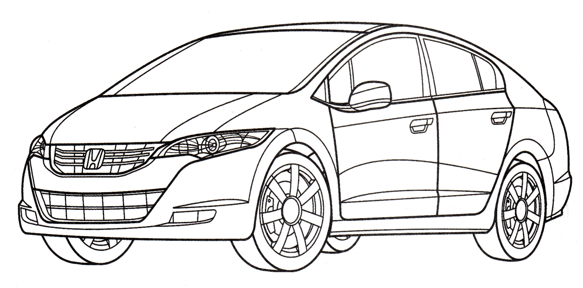 Раскраска Honda FCX Clarity