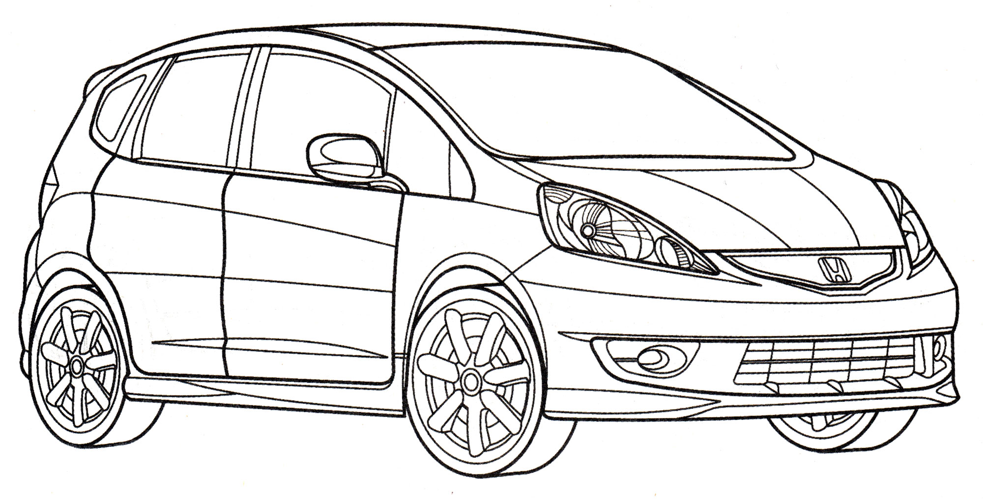 Раскраска Honda FIT