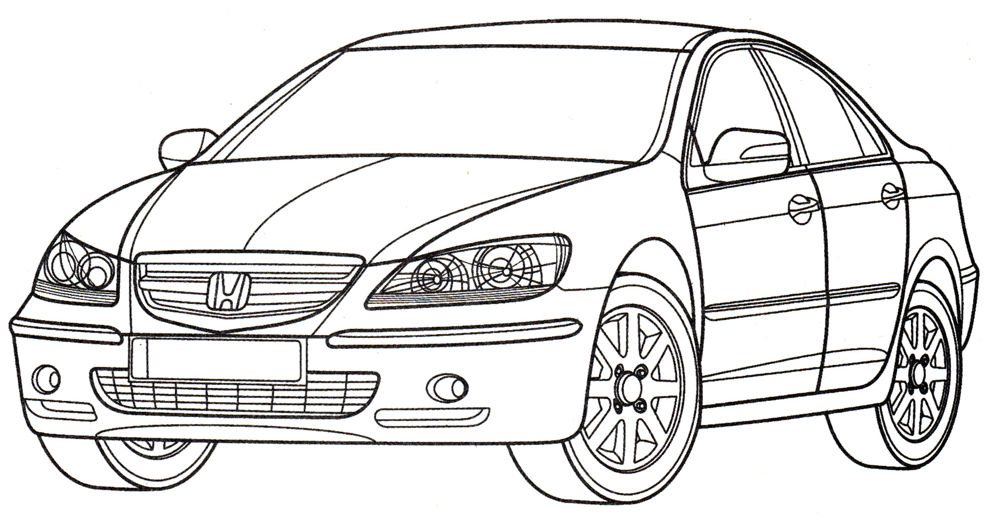 Раскраска Honda Legend