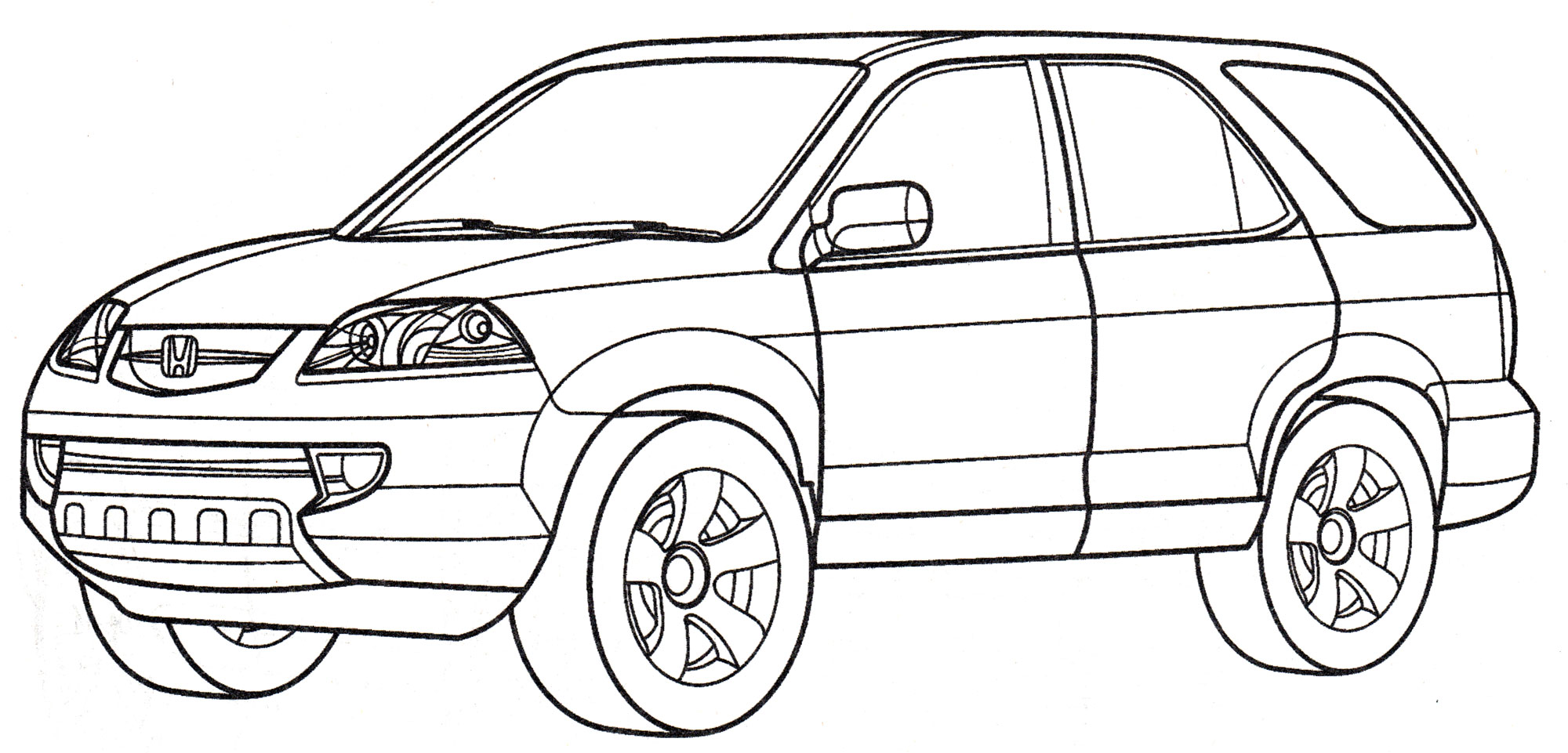 Раскраска Honda MDX