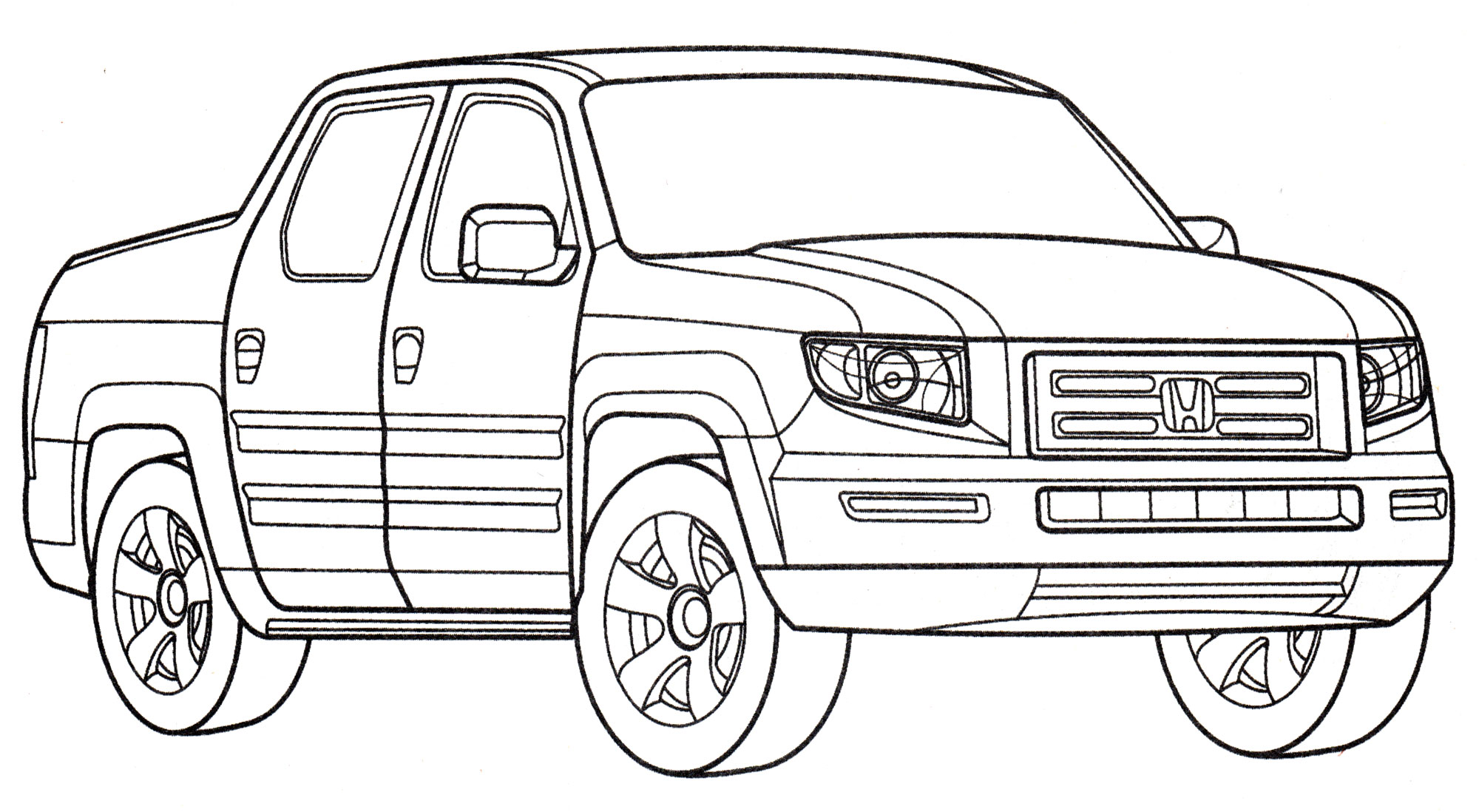 Раскраска Honda Ridgeline