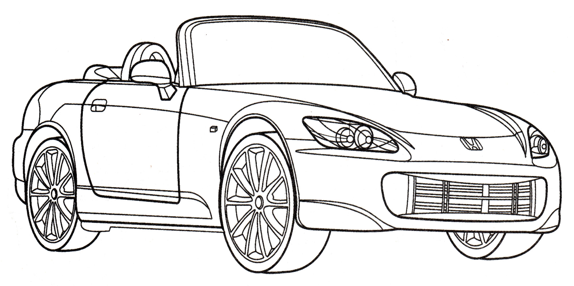Раскраска Honda S2000