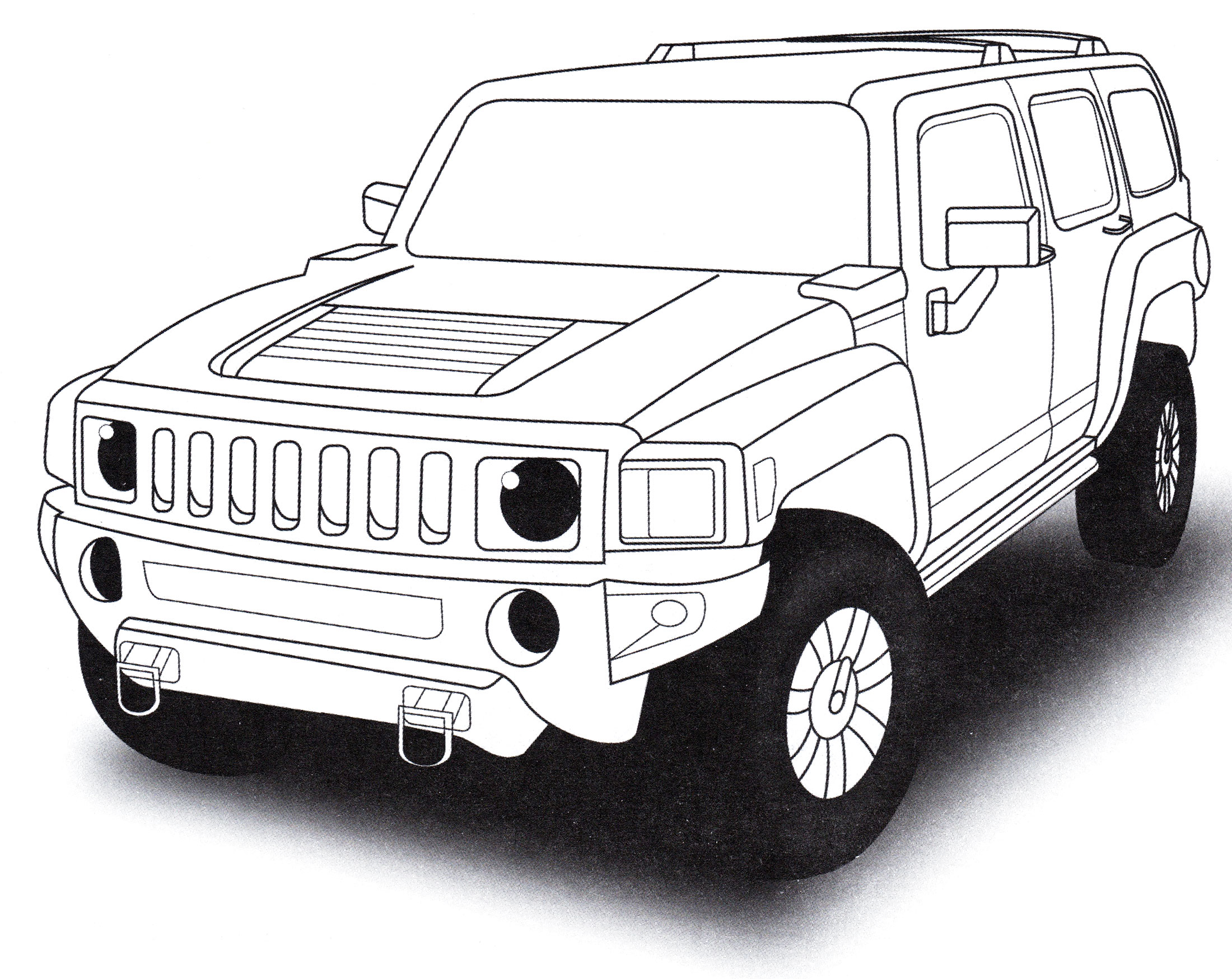 Раскраска Hummer H3