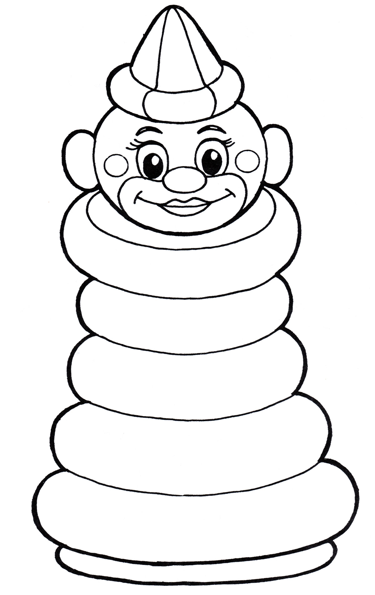 Раскраска Игрушечная пирамидка